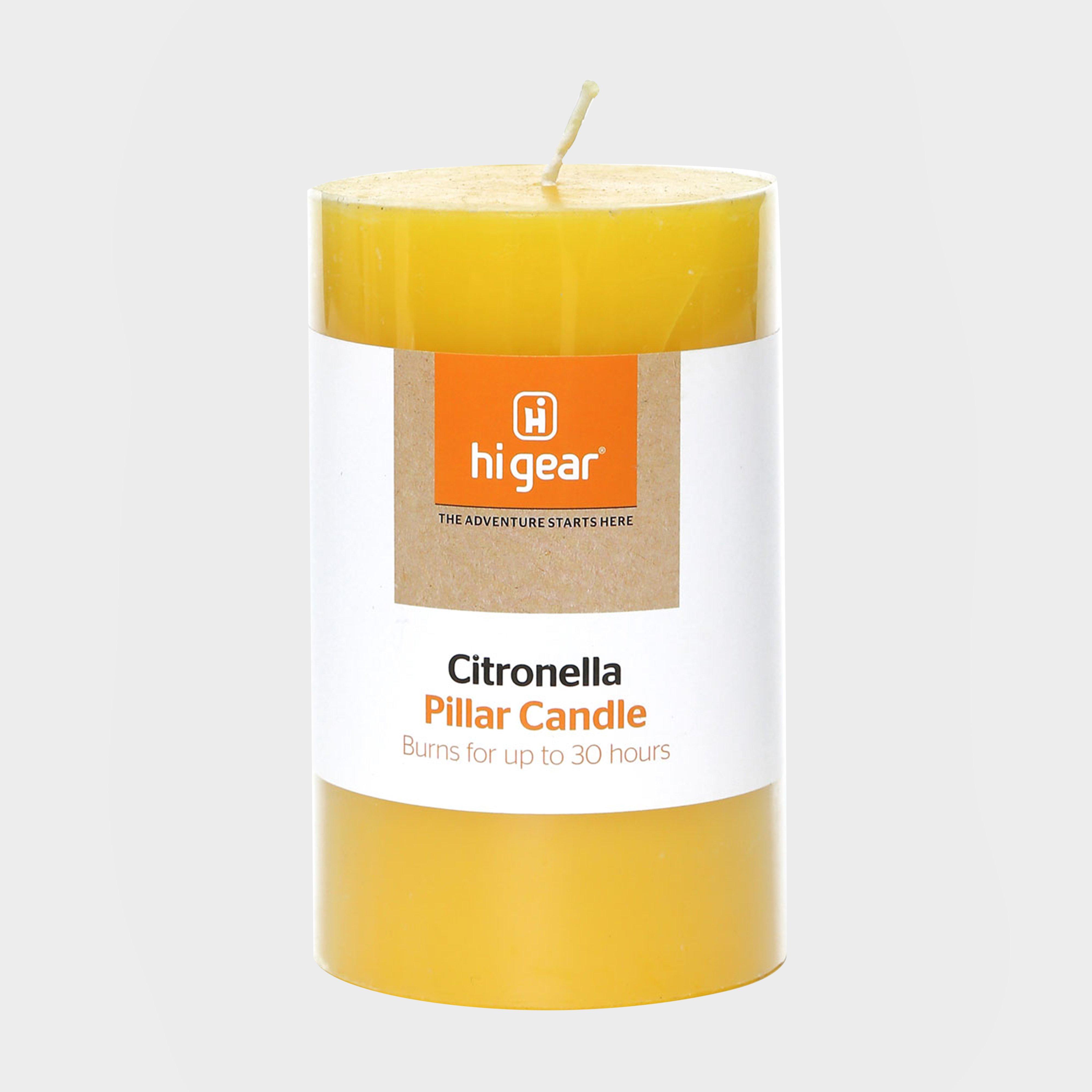 Image of Hi-Gear Citronella Pillar Candle - Yellow, Yellow