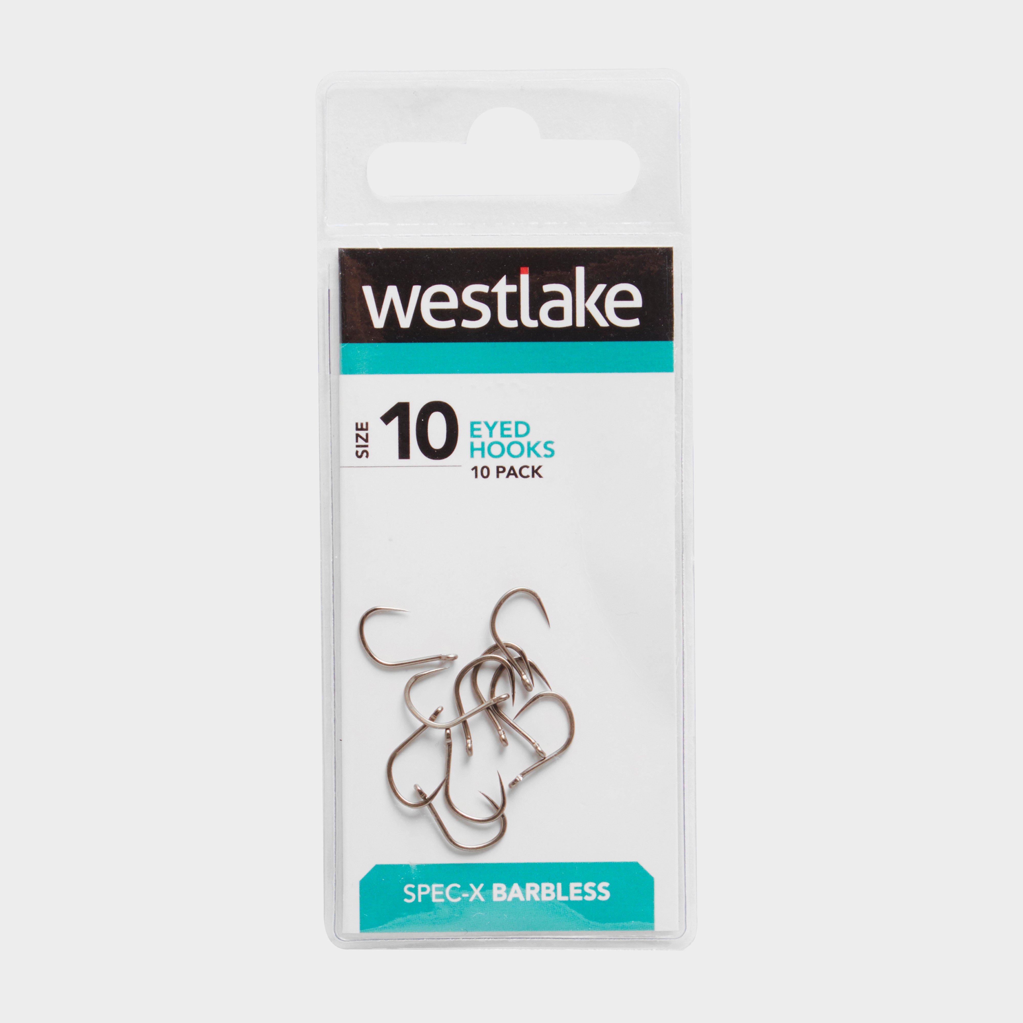 Photos - Fishing Hook / Jig Head West Lake Eyed Barbless 10, Silver 