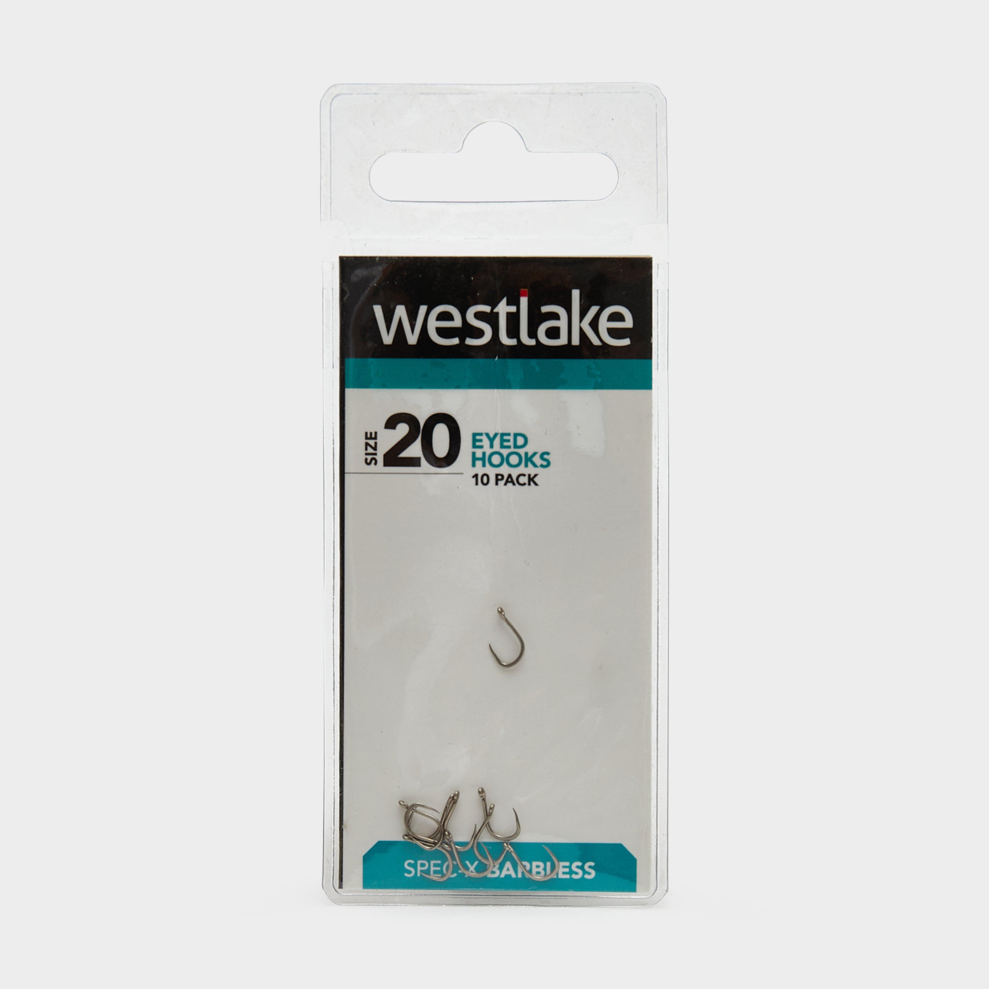 Photos - Fishing Hook / Jig Head West Lake Eyed Barbless Hooks Size 20, Silver 