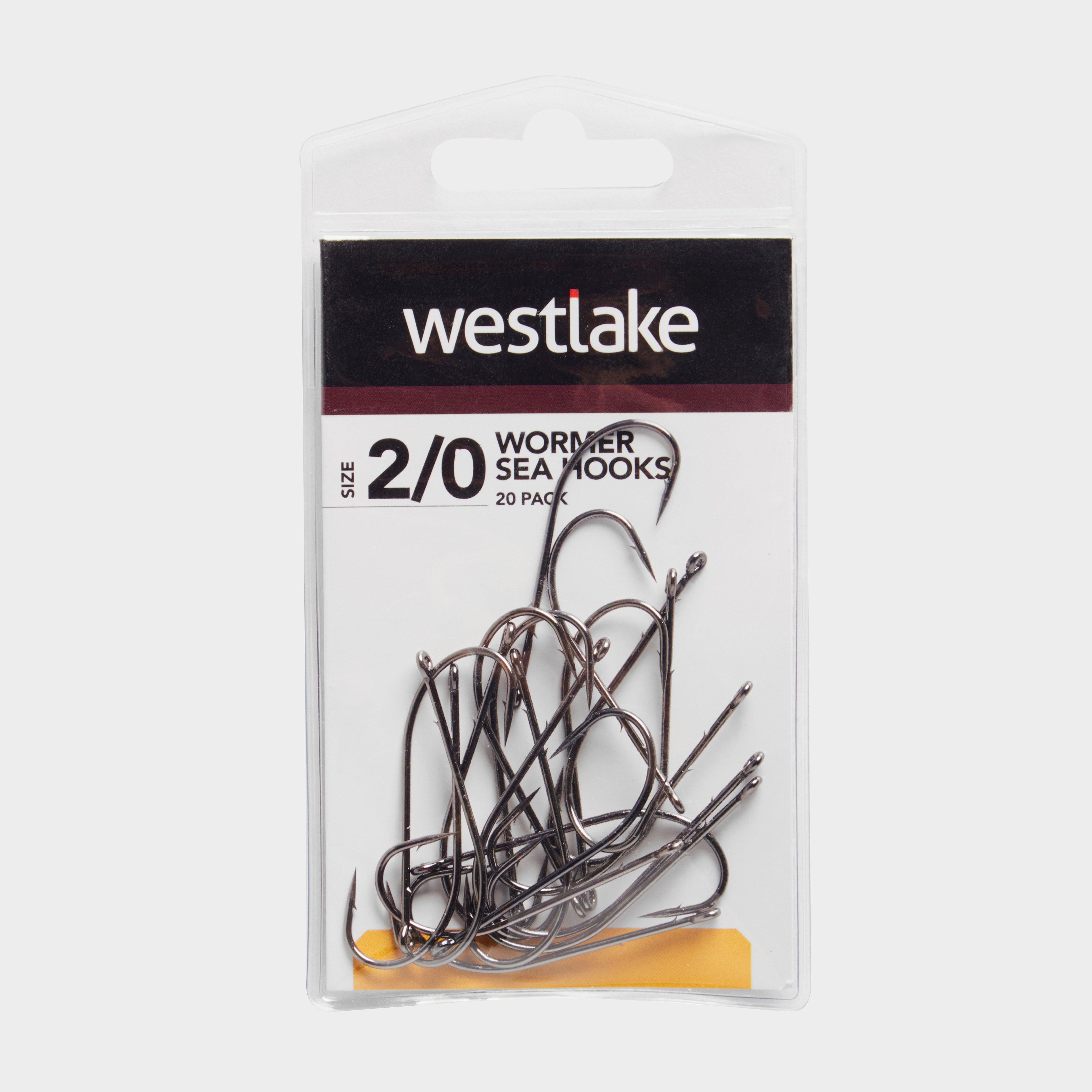 Photos - Bait West Lake 20Pk Worm Hooks Sz 2/0, Black 