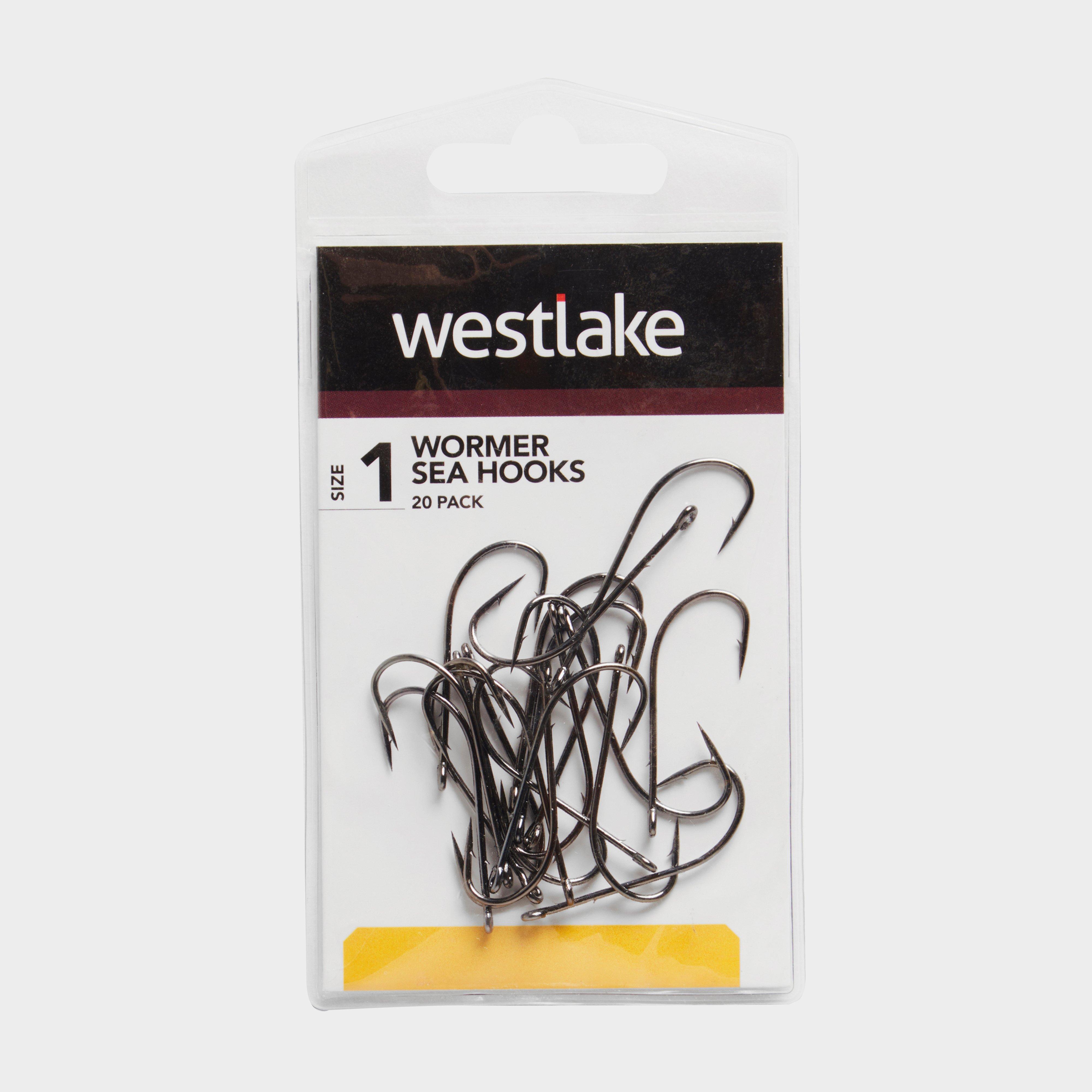 Image of Westlake 20Pk Worm Hooks Sz 1 - Black, Black