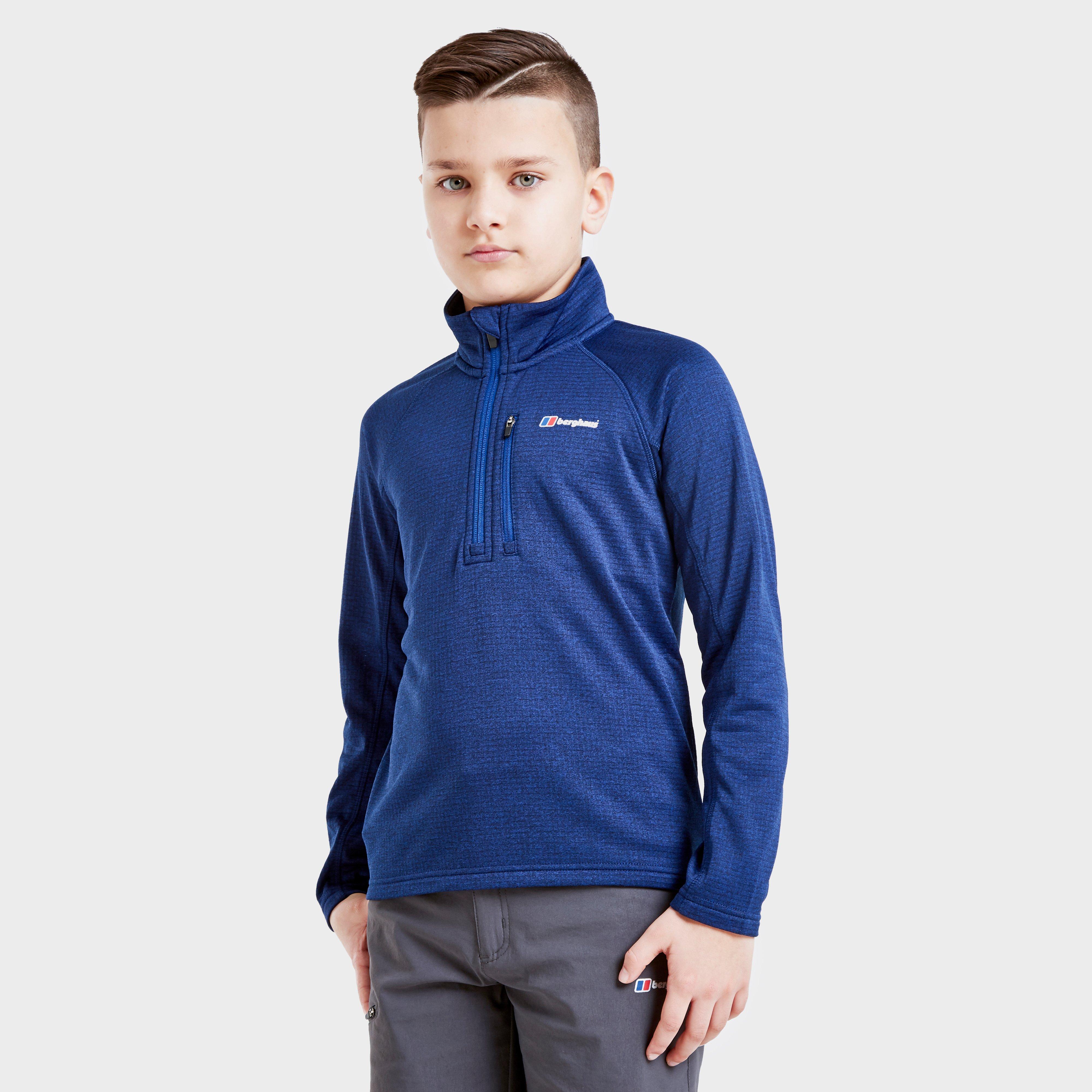 Image of Berghaus 1/4 Zip Grid Fleece Top Junior - Navy, Navy