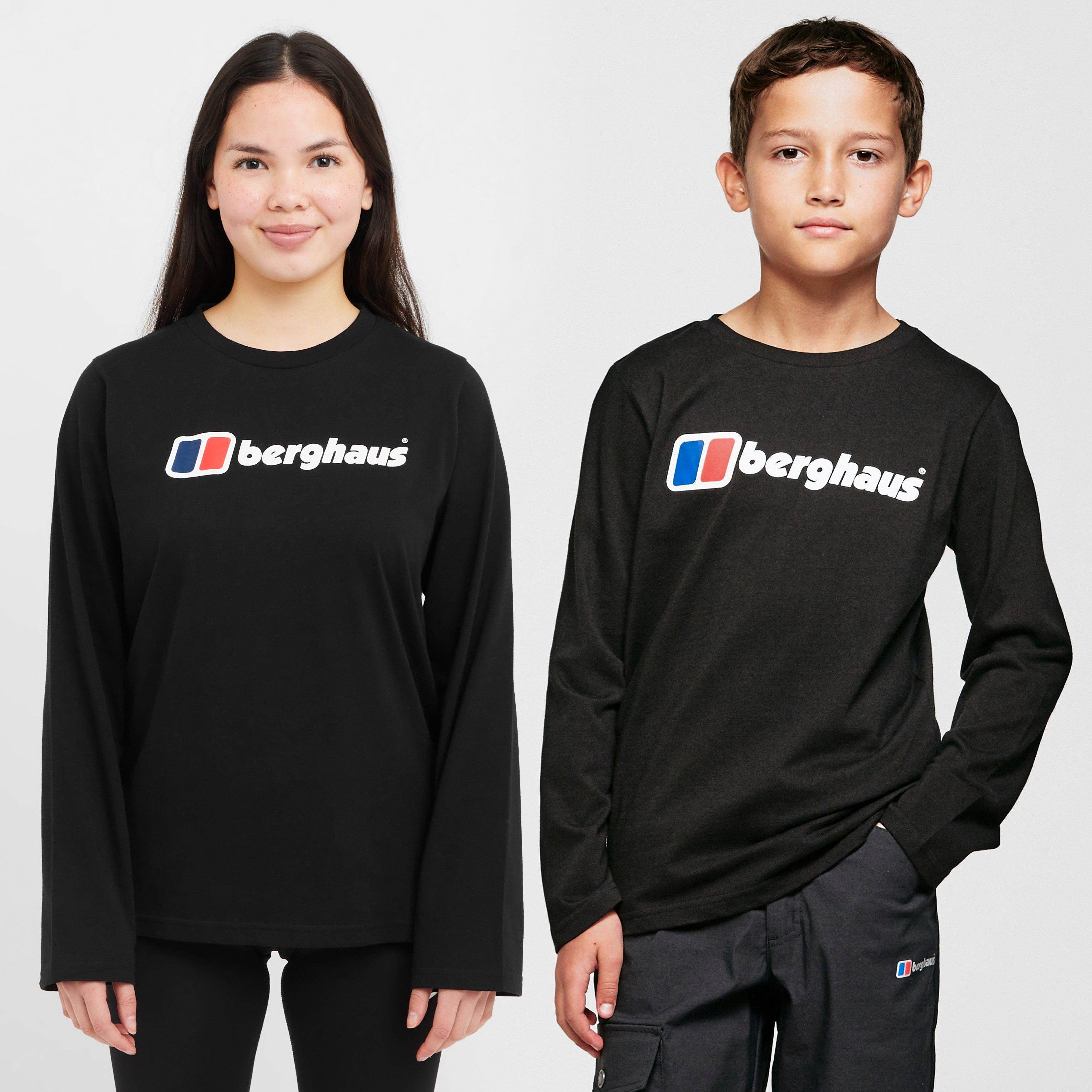 Image of Berghaus Logo Long Sleeve T-Shirt Junior - Black, Black