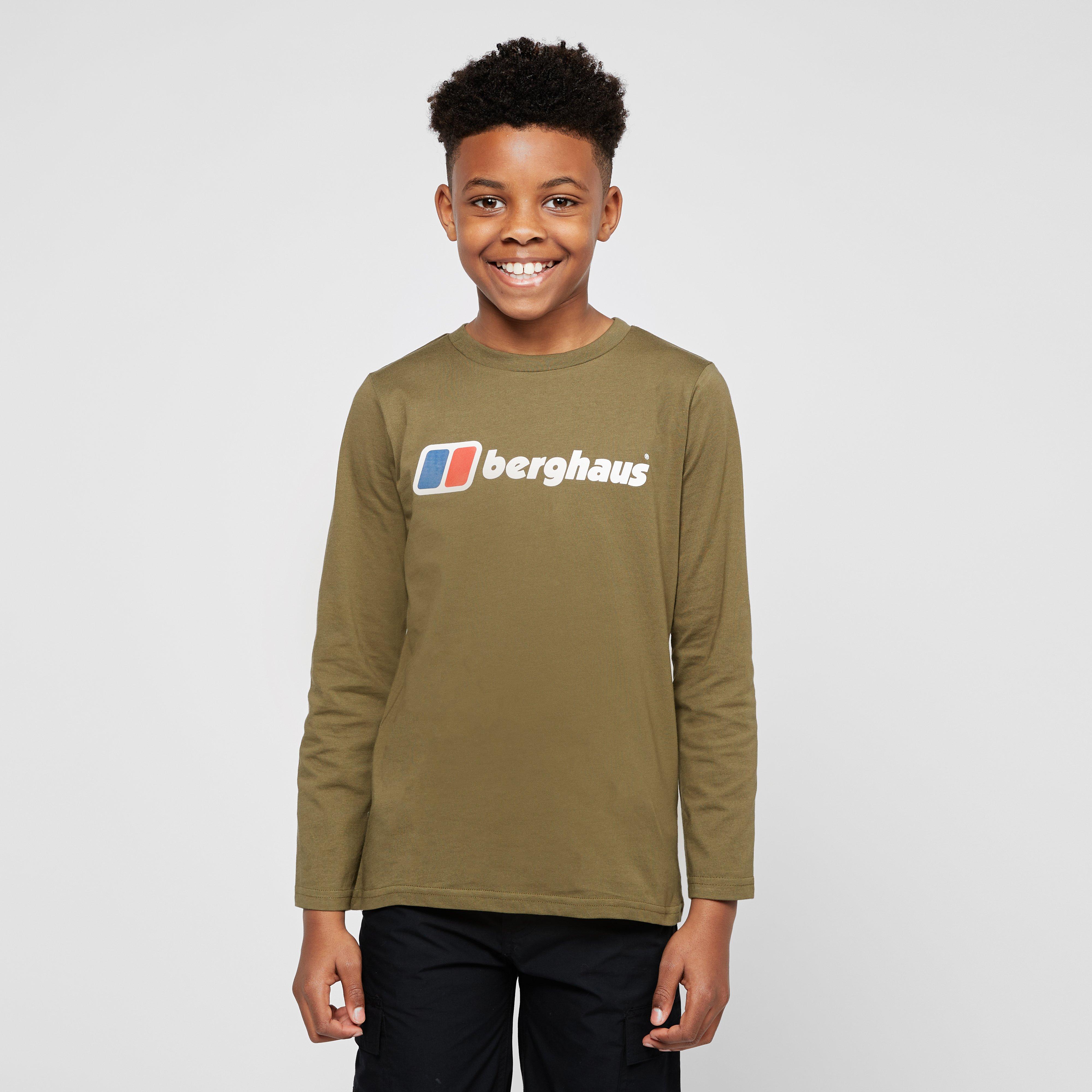 Image of Berghaus Logo Long Sleeve T-Shirt Junior - Green, Green