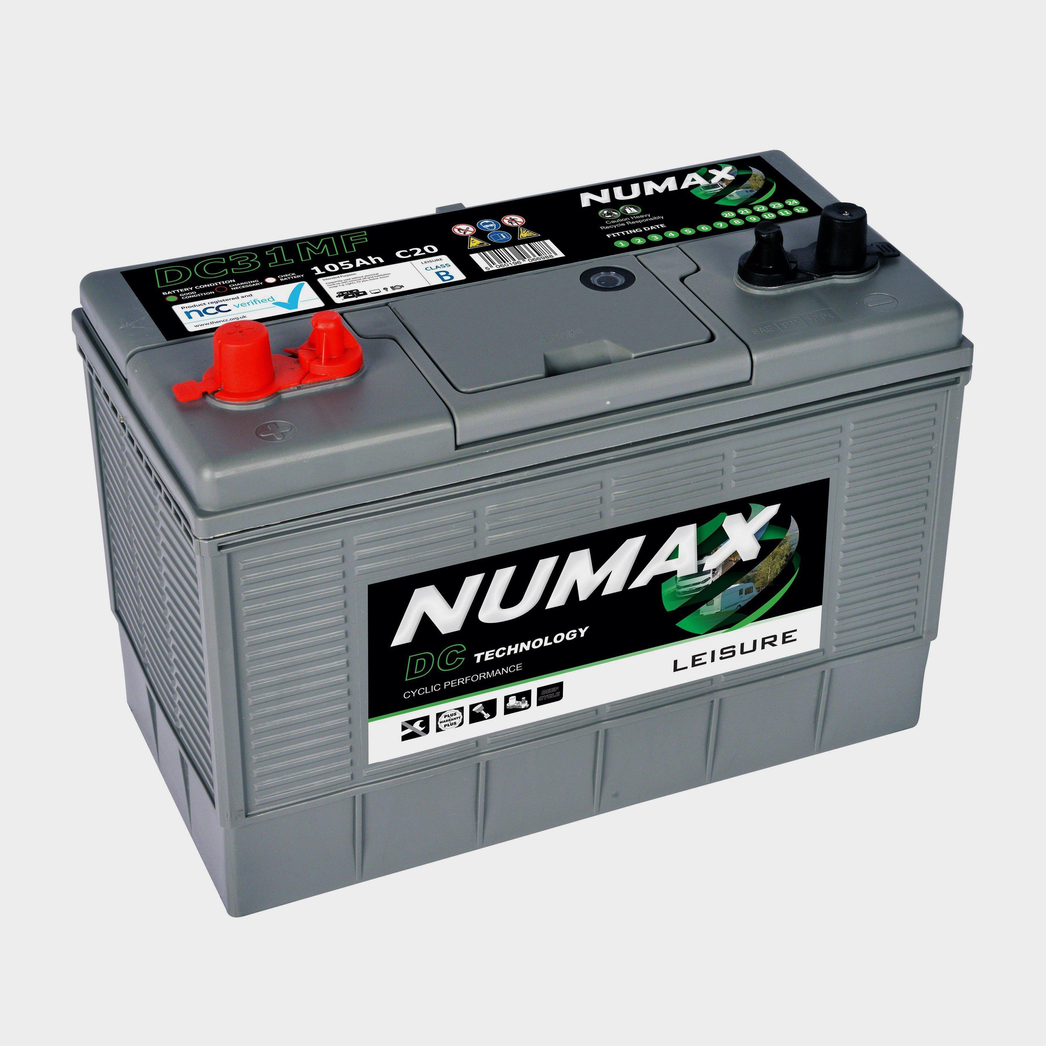 Image of Numax Dc31Mf 12V 105Ah Sealed Leisure Battery - Grey, Grey