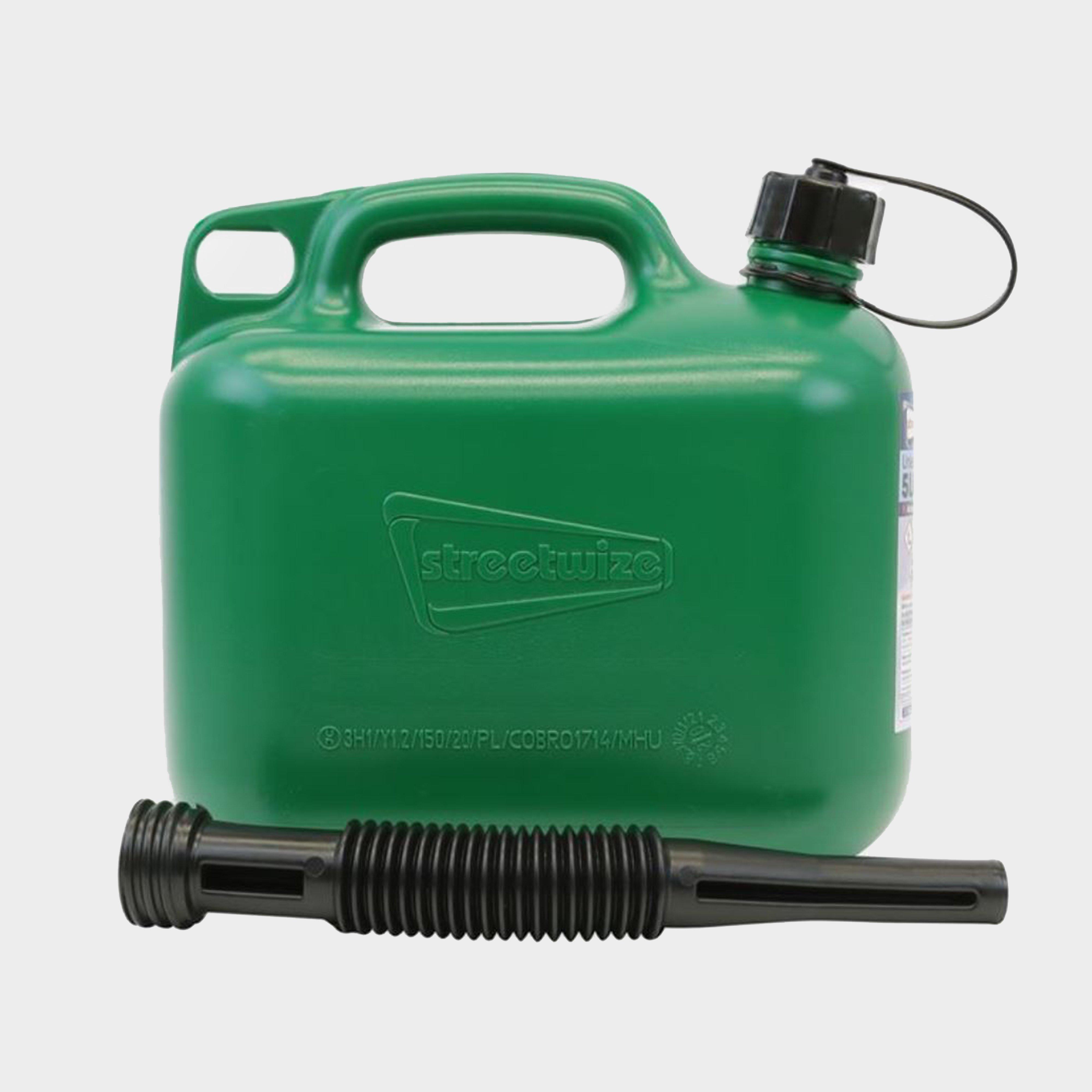 Image of Streetwize 5L Fuel Can (Unleaded Petrol) - Green, Green