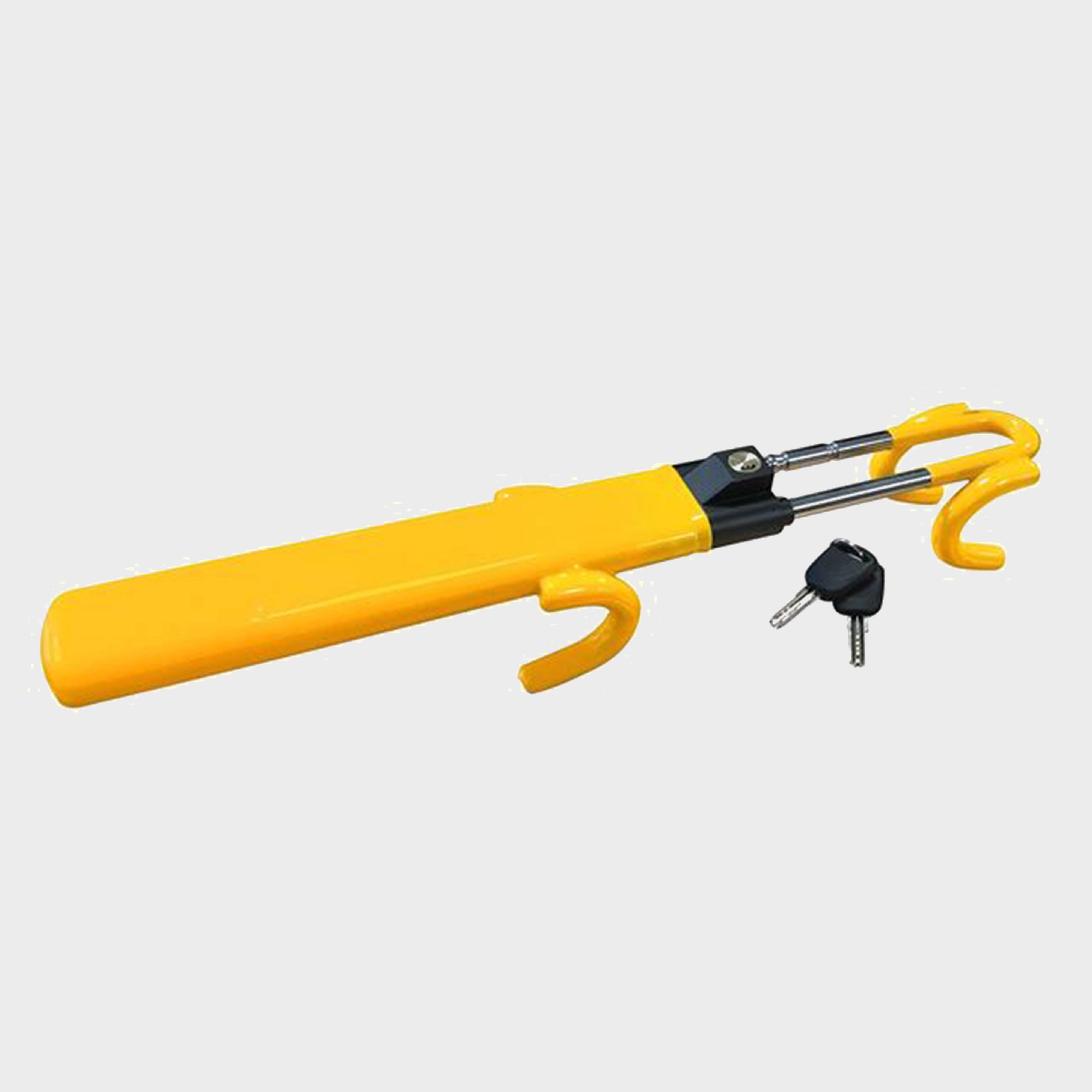 Image of Streetwize Double Hook Steering Wheel Lock - Yellow, Yellow