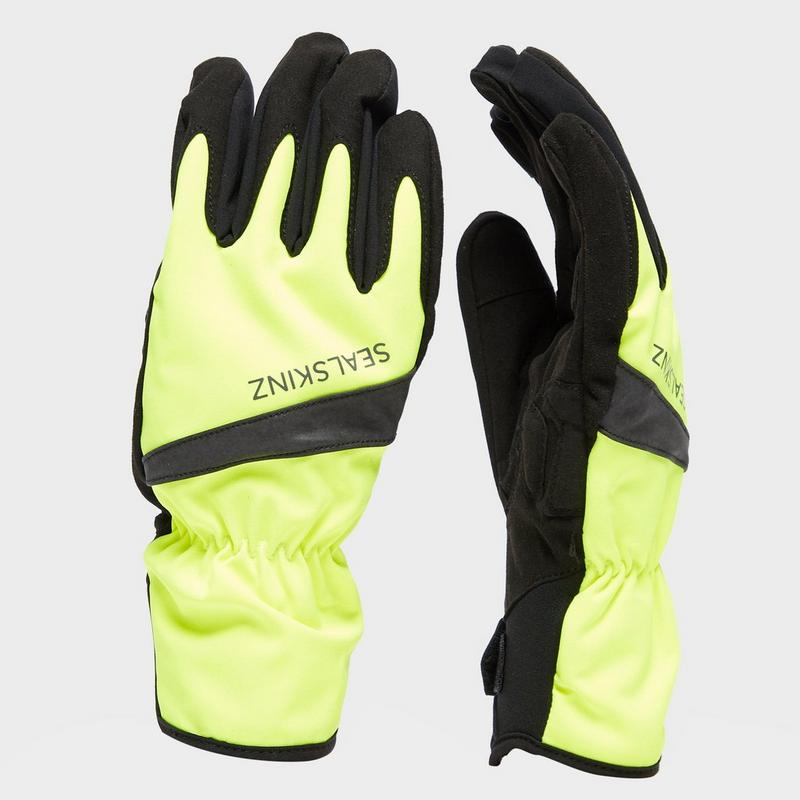 Millets SealSkinz All Weather Cycle Gloves - Yellow, Yellow