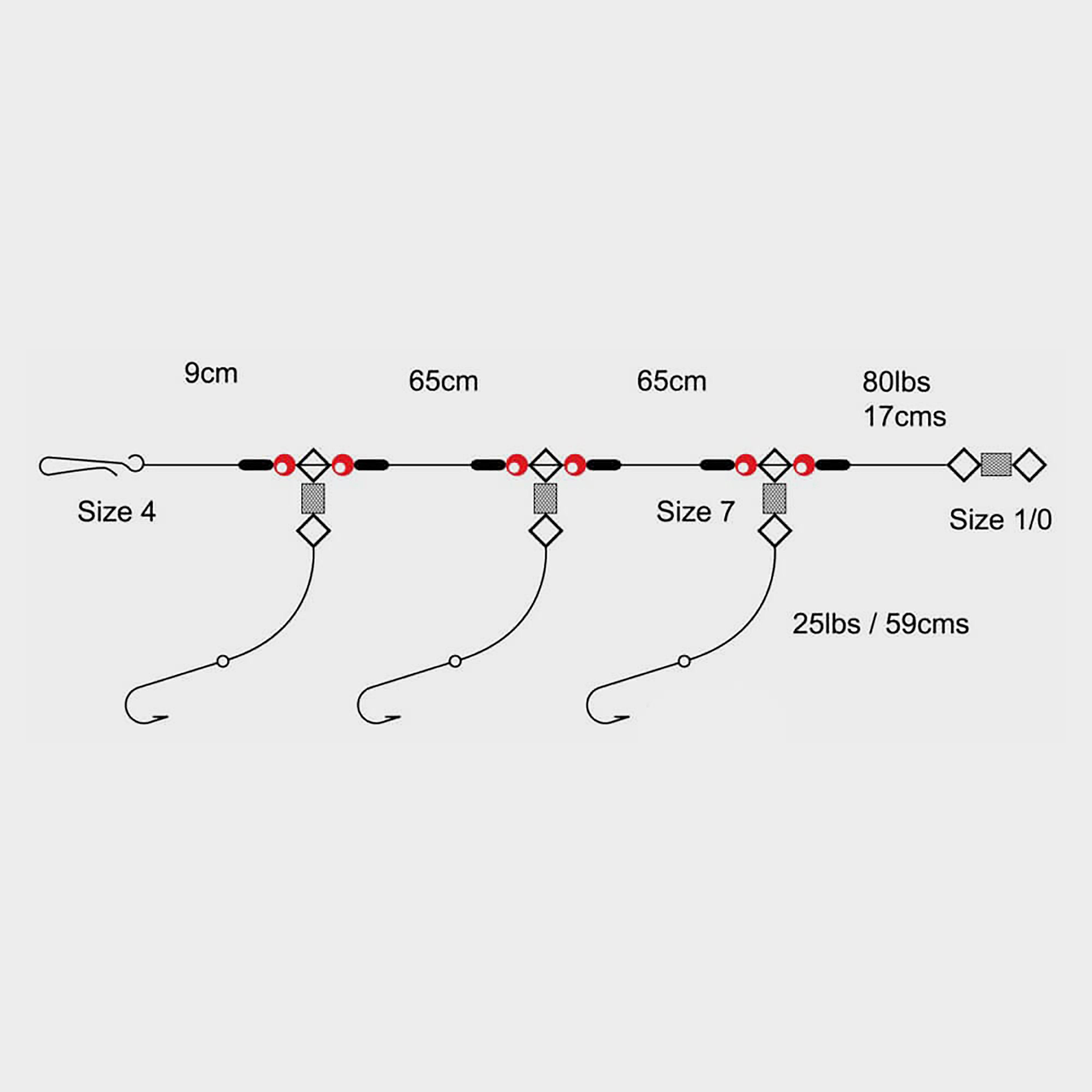 Image of Tronix 3 Hook 2Up 1Down (Size 1/0), 1/0
