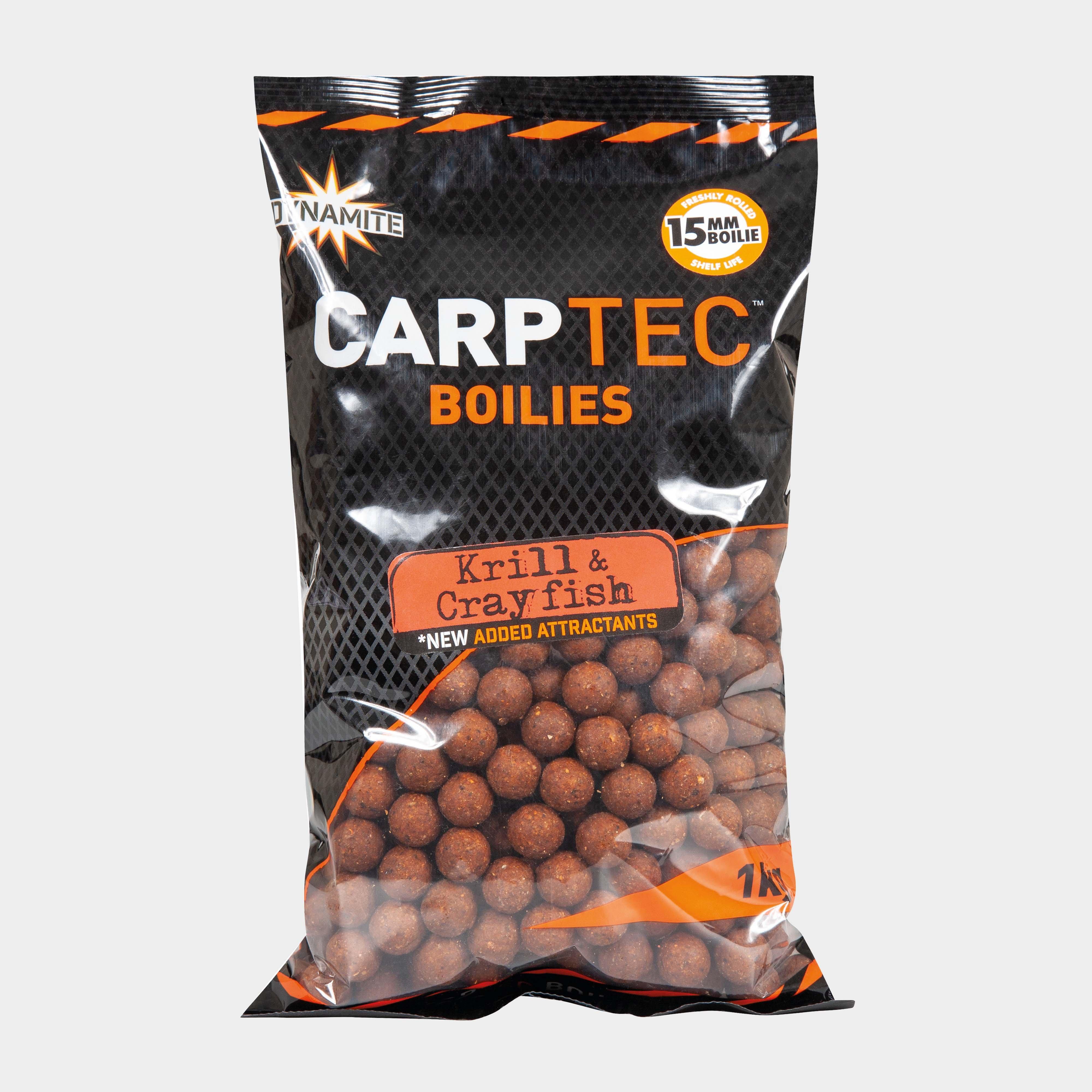 Image of Dynamite 15Mm Carptec Krill And Crayfish Boilies - Brown, Brown