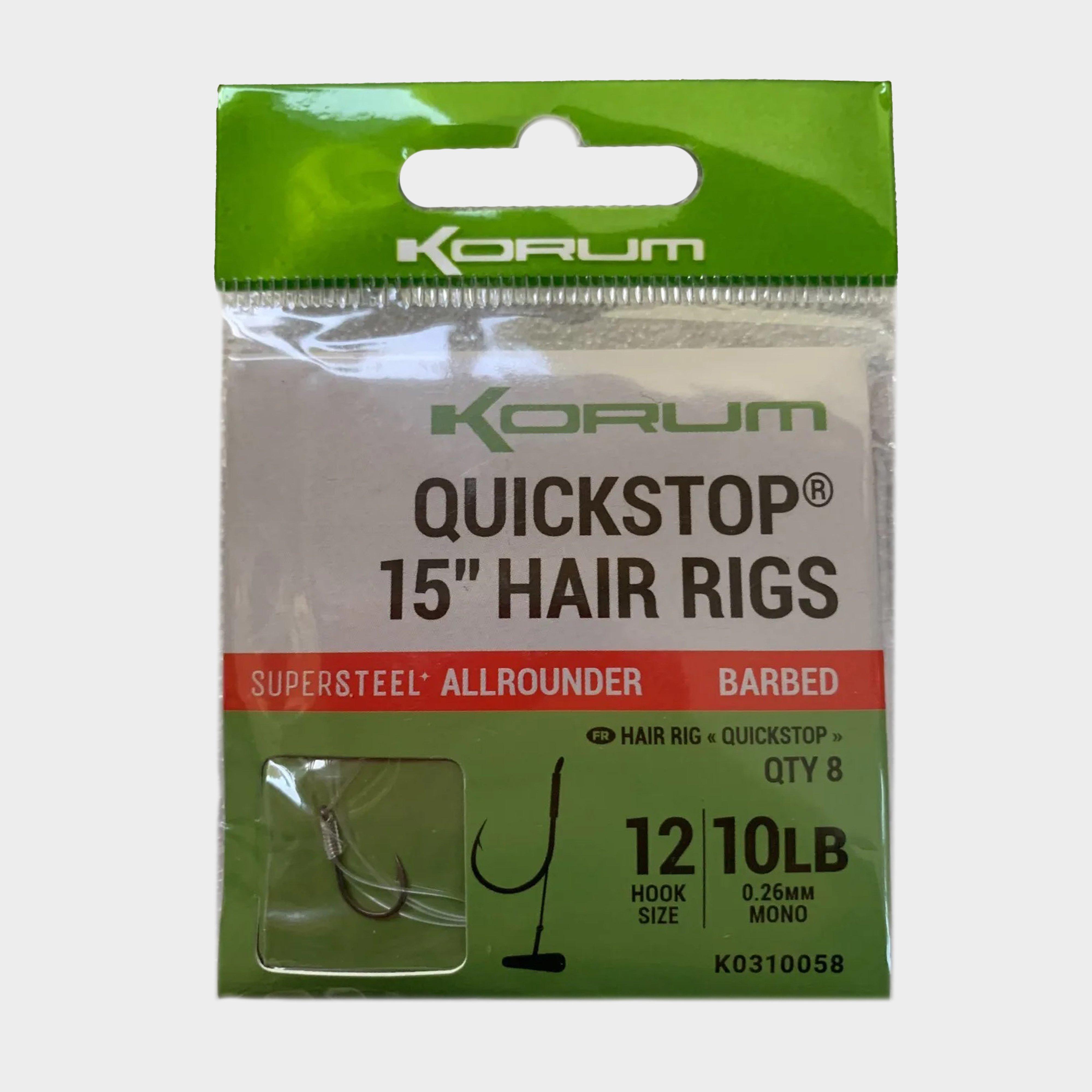 Image of Korum Big Fish 15” Quick Stop Hair Rigs Barbed (Size 12), HAIR