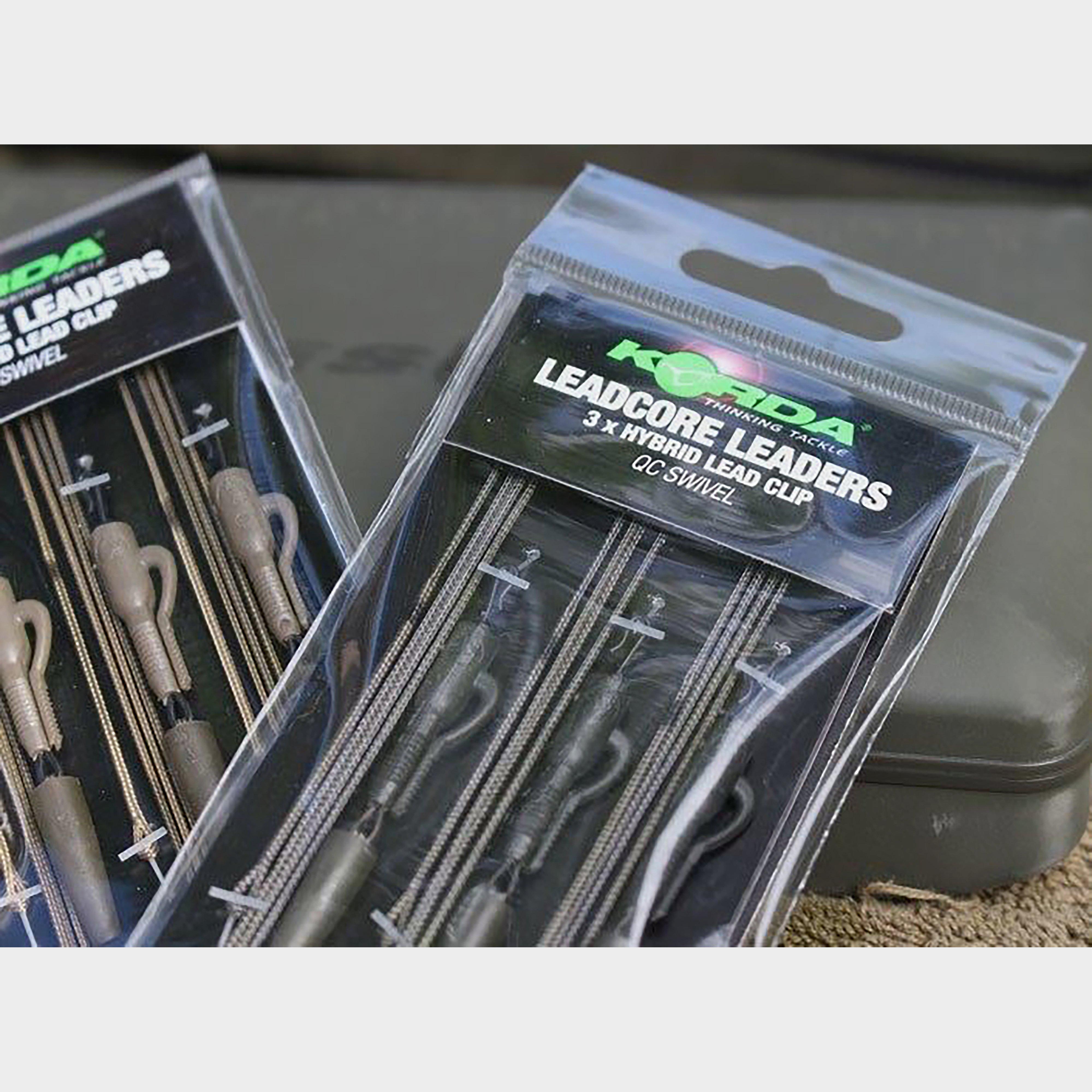 Image of Korda Leadcore Leaders - Hybrid Lead Clip Qc Swivel Weed Green, -