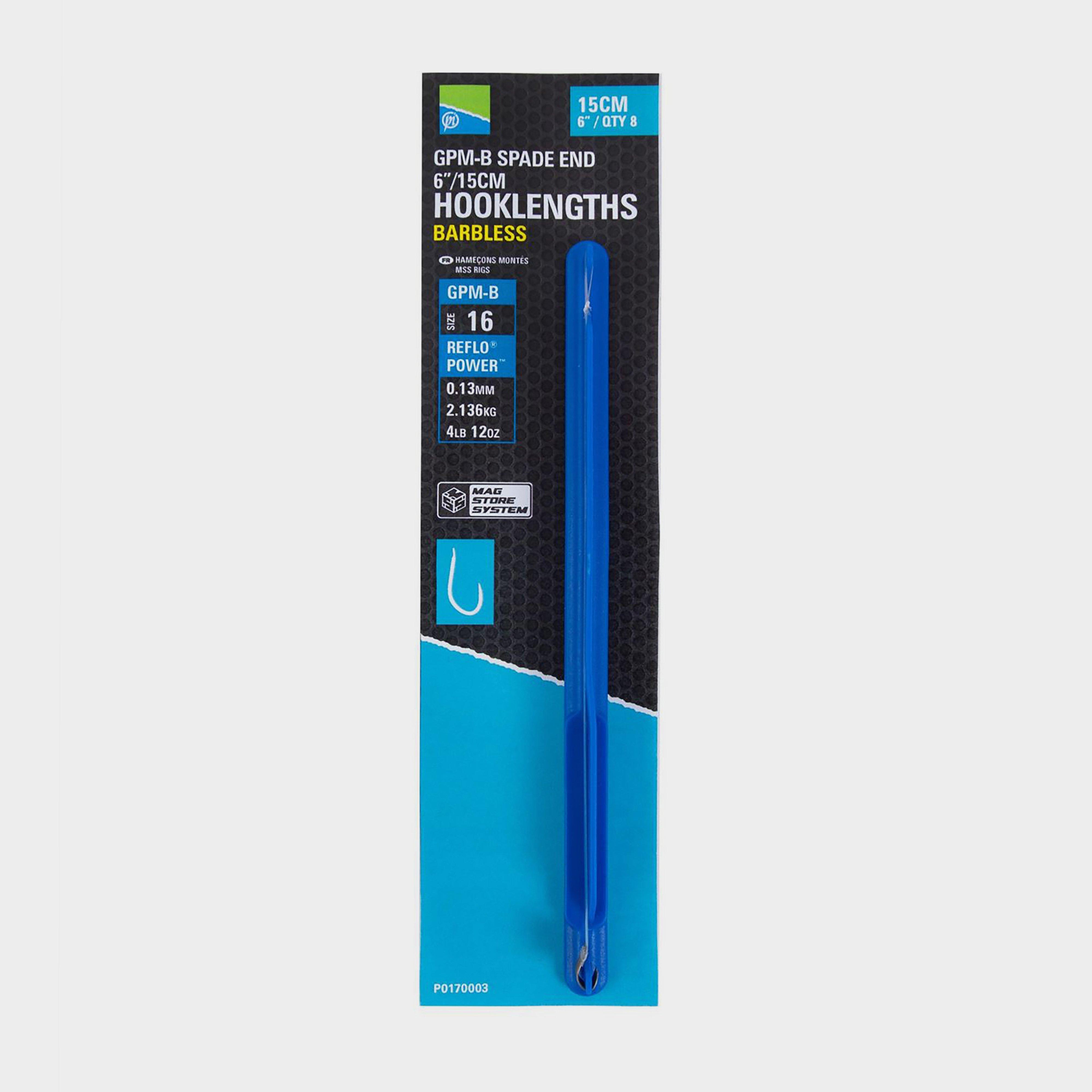 Image of Preston Innovation Gpm-B Mag Store Hooklength 6In Size 16 - Blue, Blue