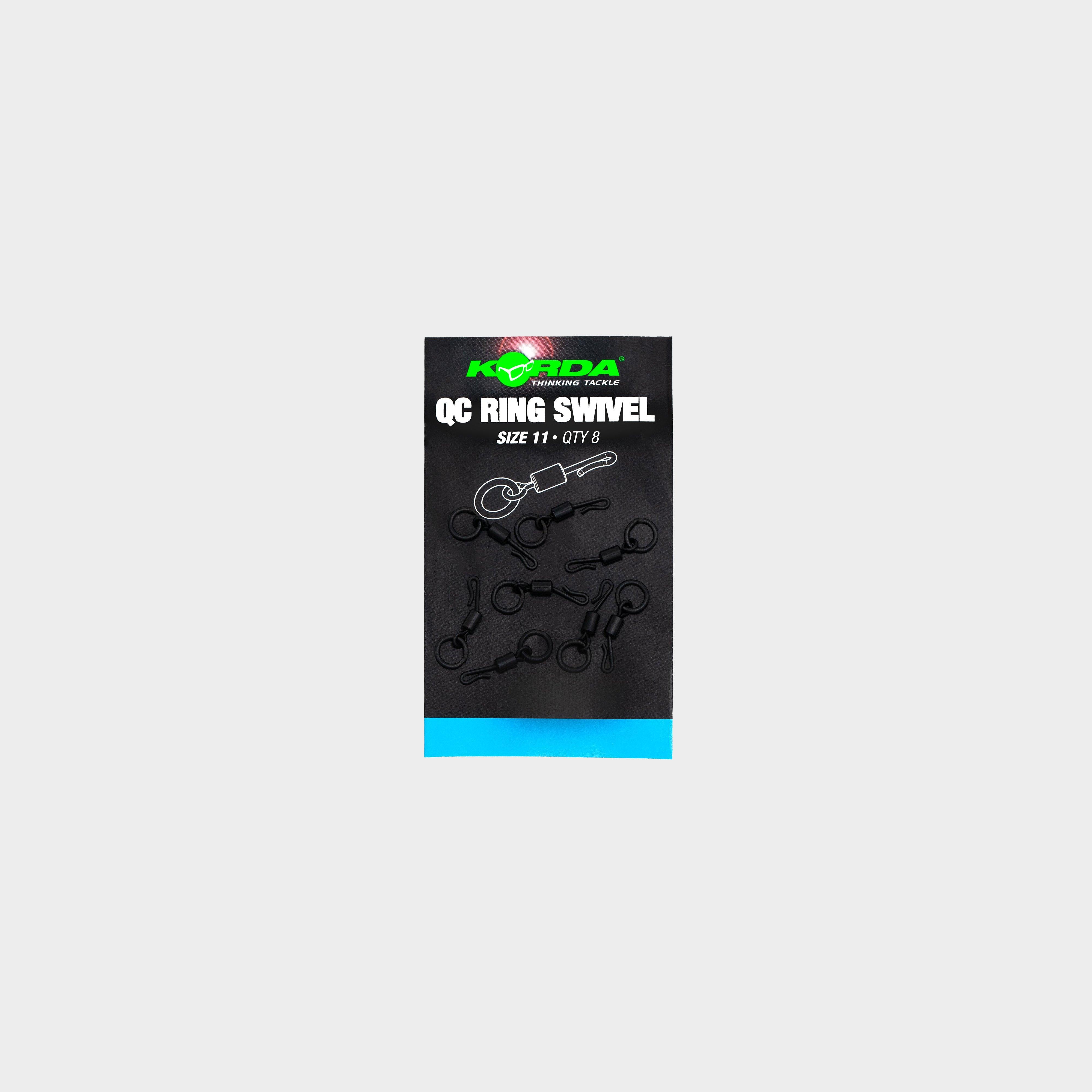 Image of Korda Ptfe Coated Qc Ring Swivel Size 11 - Black, black