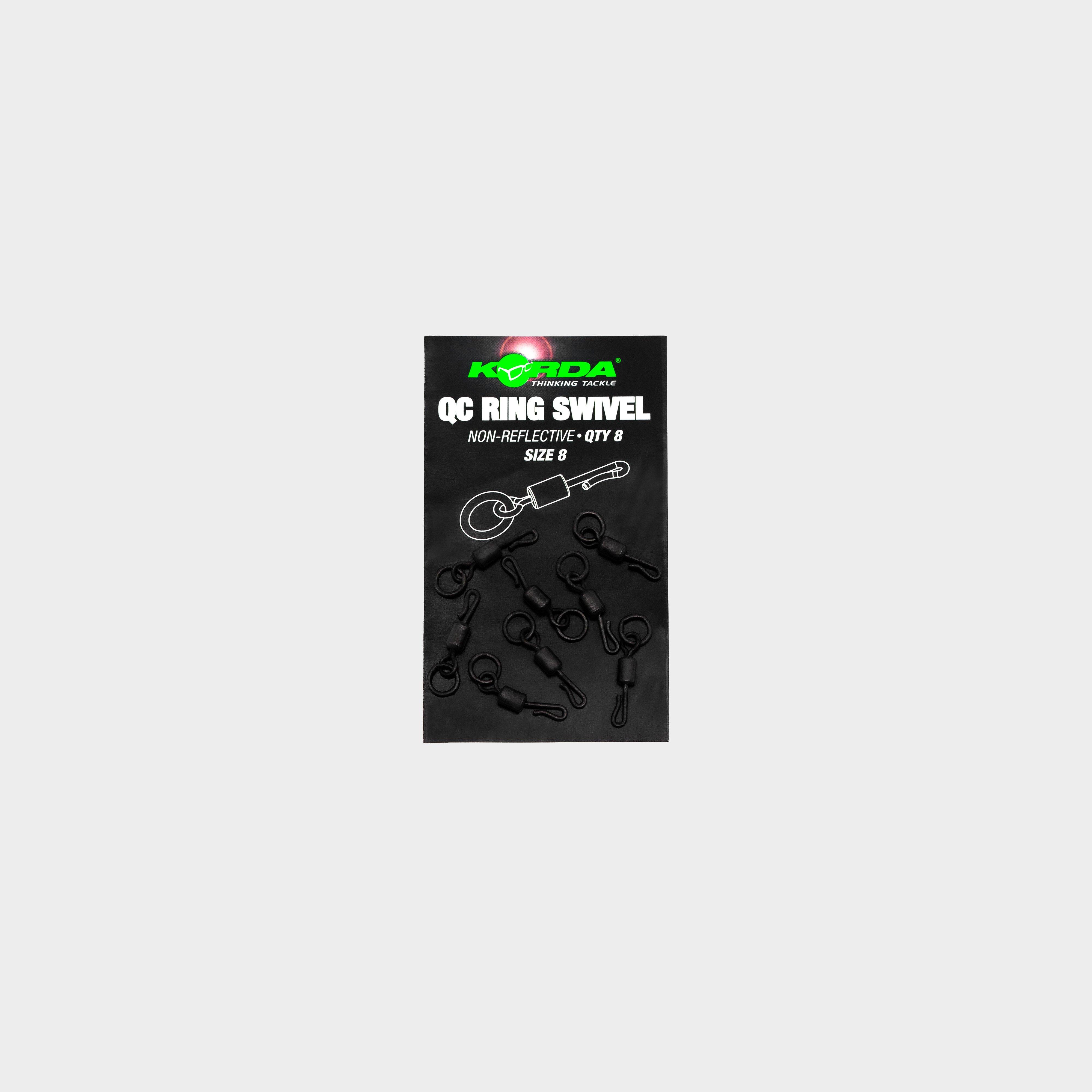 Image of Korda Ptfe Coated Qc Ring Swivel Size 8 - Black, Black