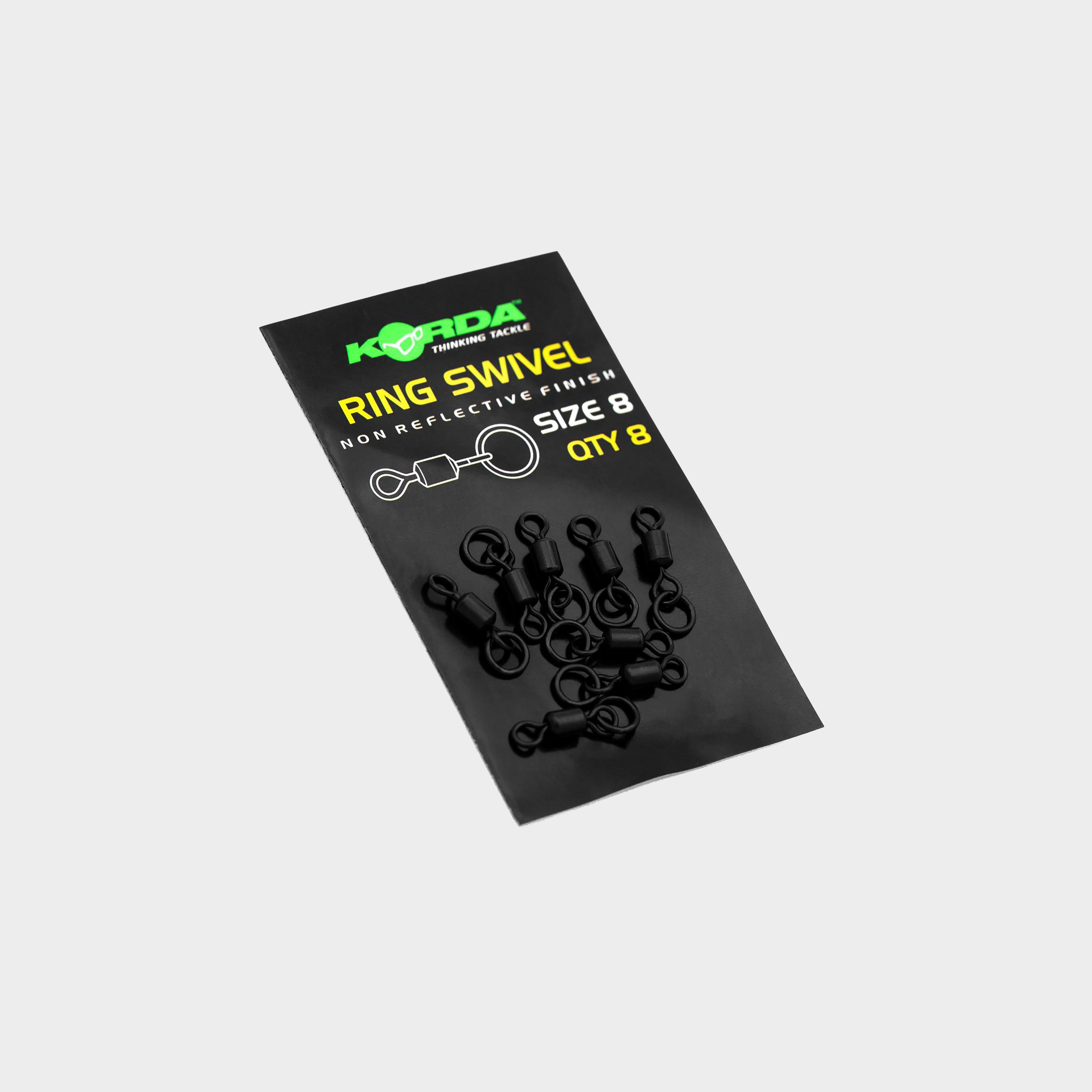 Image of Korda Ptfe Coated Ring Swivel Size 8 - Black, Black