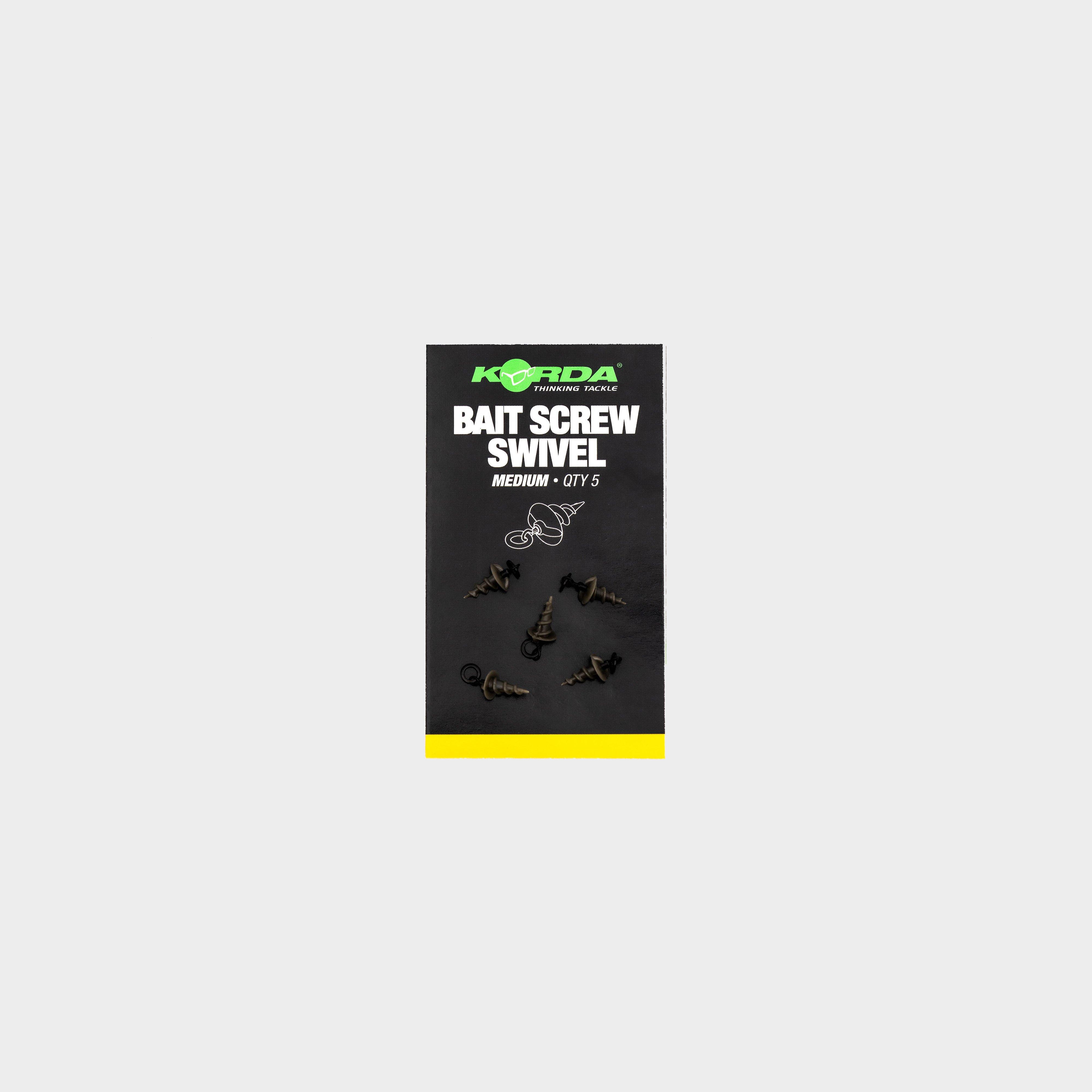Image of Korda Bait Screw Fishing Swivel Medium - Black, Black