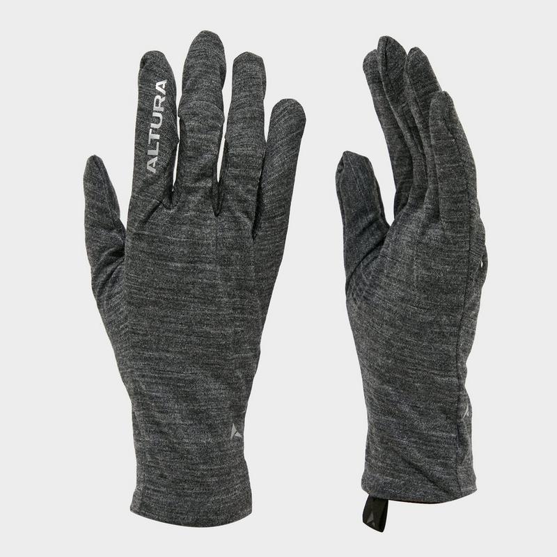 Millets Altura Merino Liner Gloves - Grey, Grey