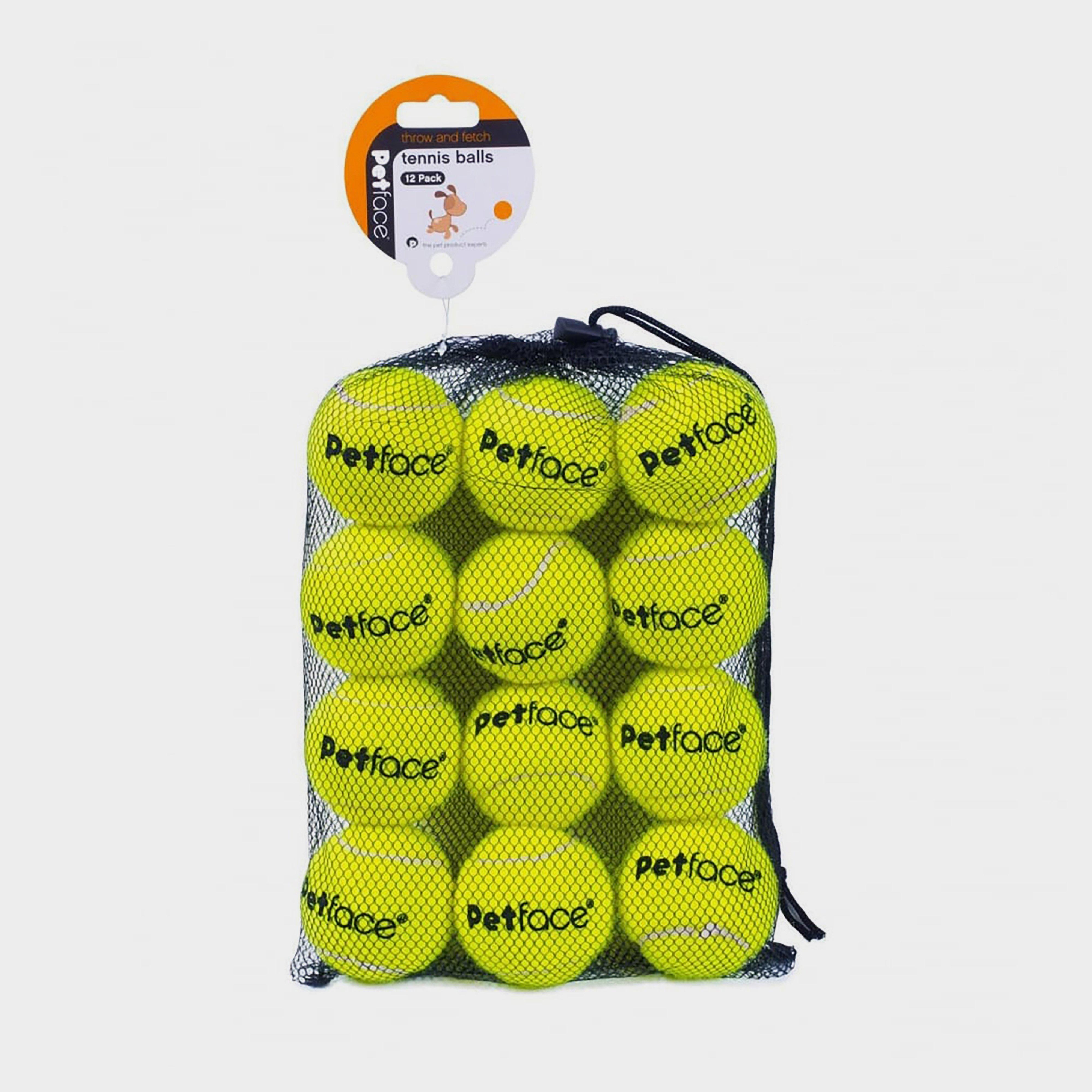Image of Petface 12 Pack Tennis Balls In Yellow - Green, Green