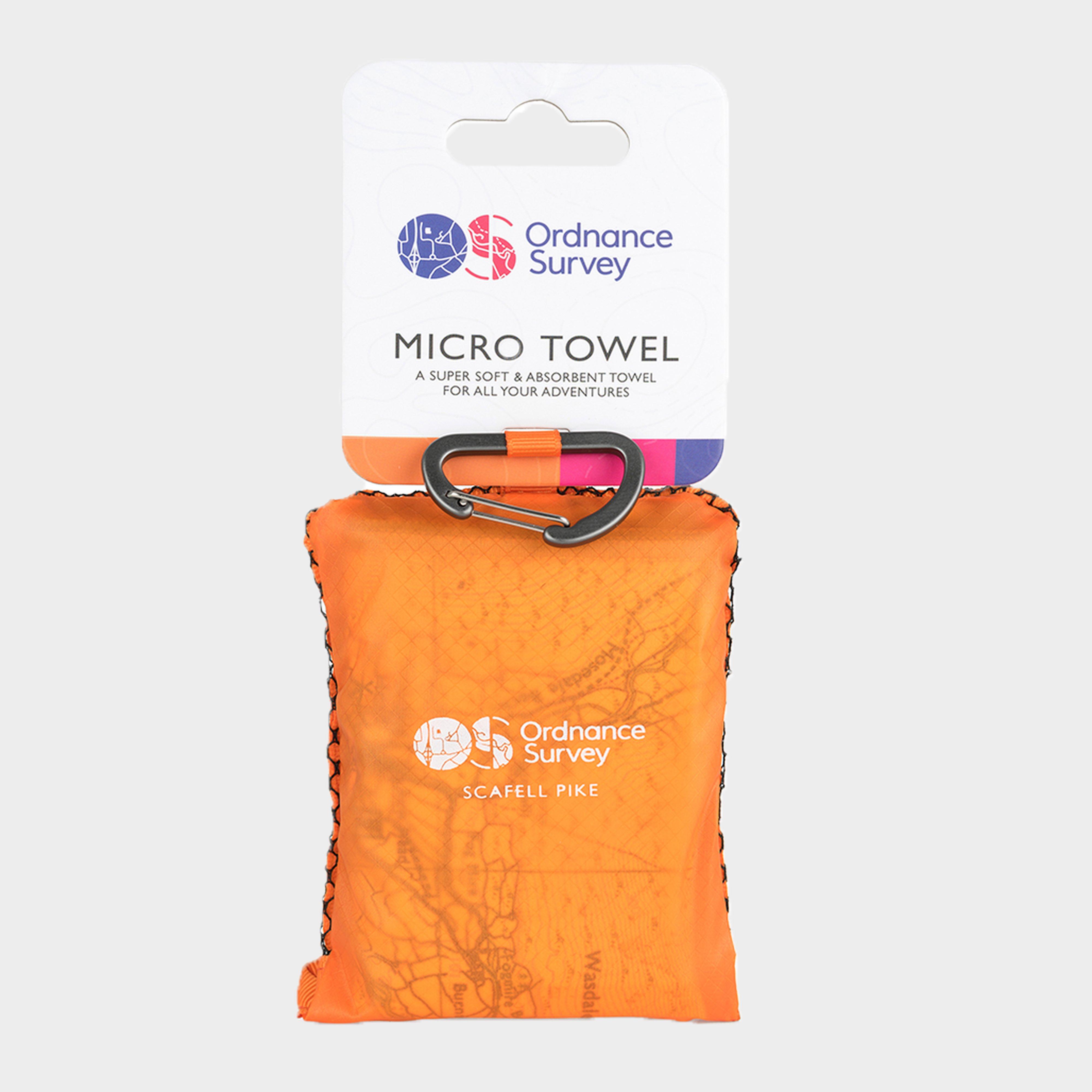 Image of Ordnance Survey Lake District Micro Towel - Orange, ORANGE