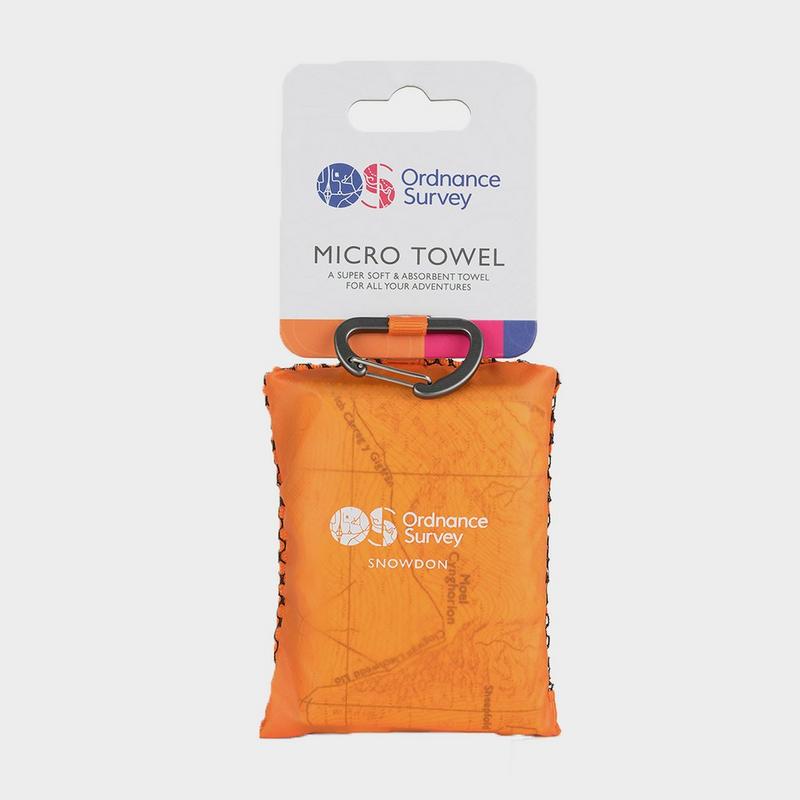 Millets Ordnance Survey Snowdonia Micro Towel - Cream, Cream