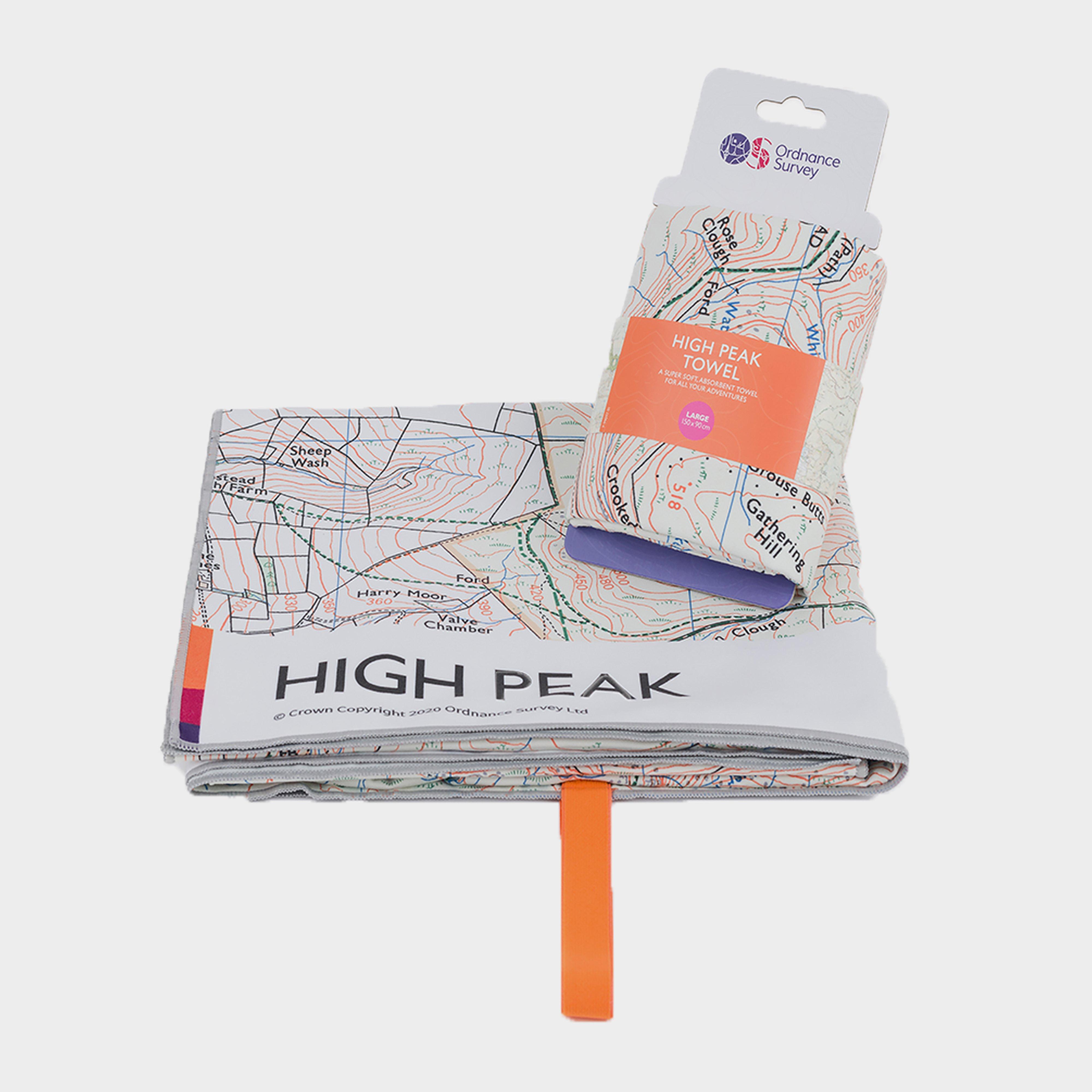 Image of Ordnance Survey High Peak Large Travel Towel - White, White