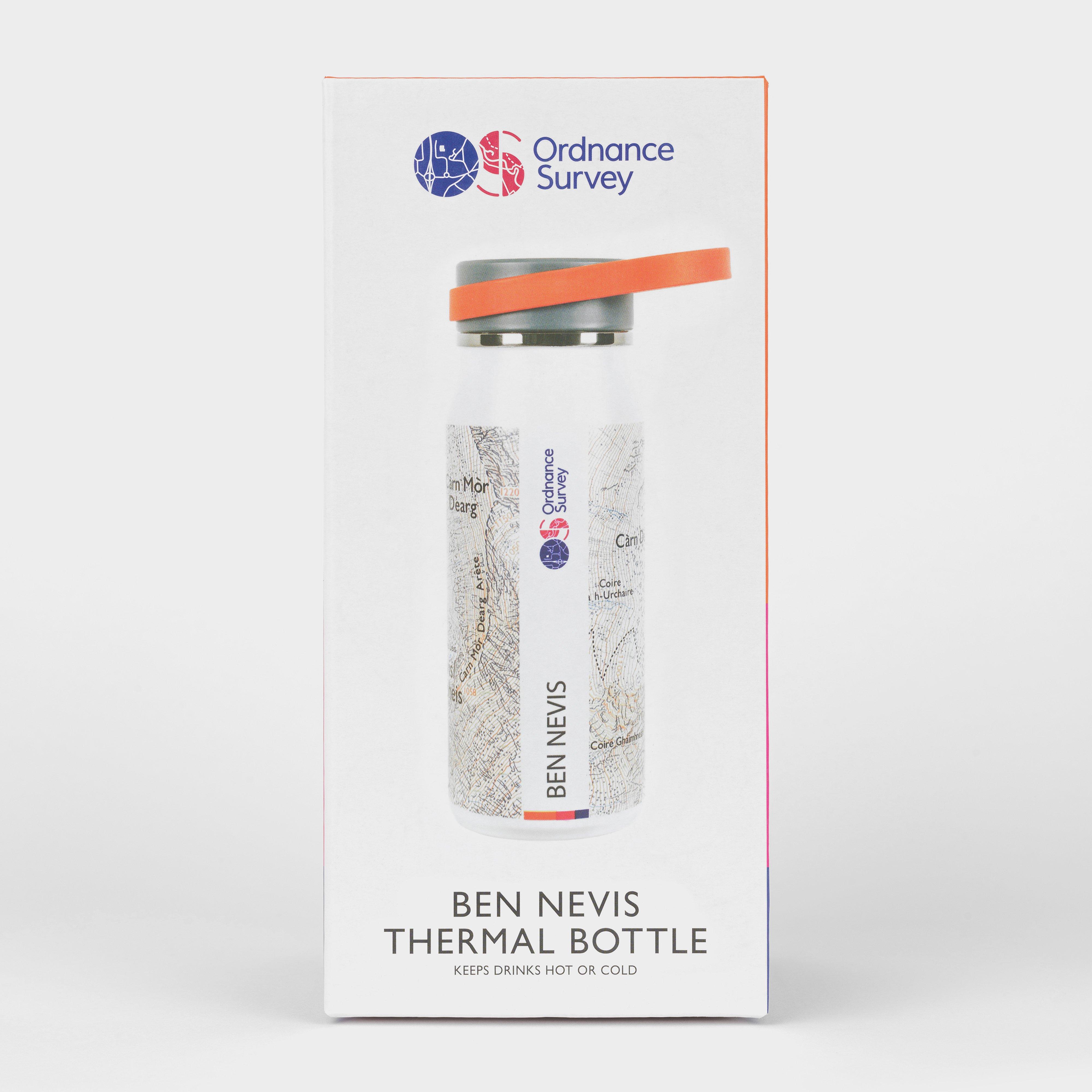 Image of Ordnance Survey Ben Nevis Thermal Bottle - White, White