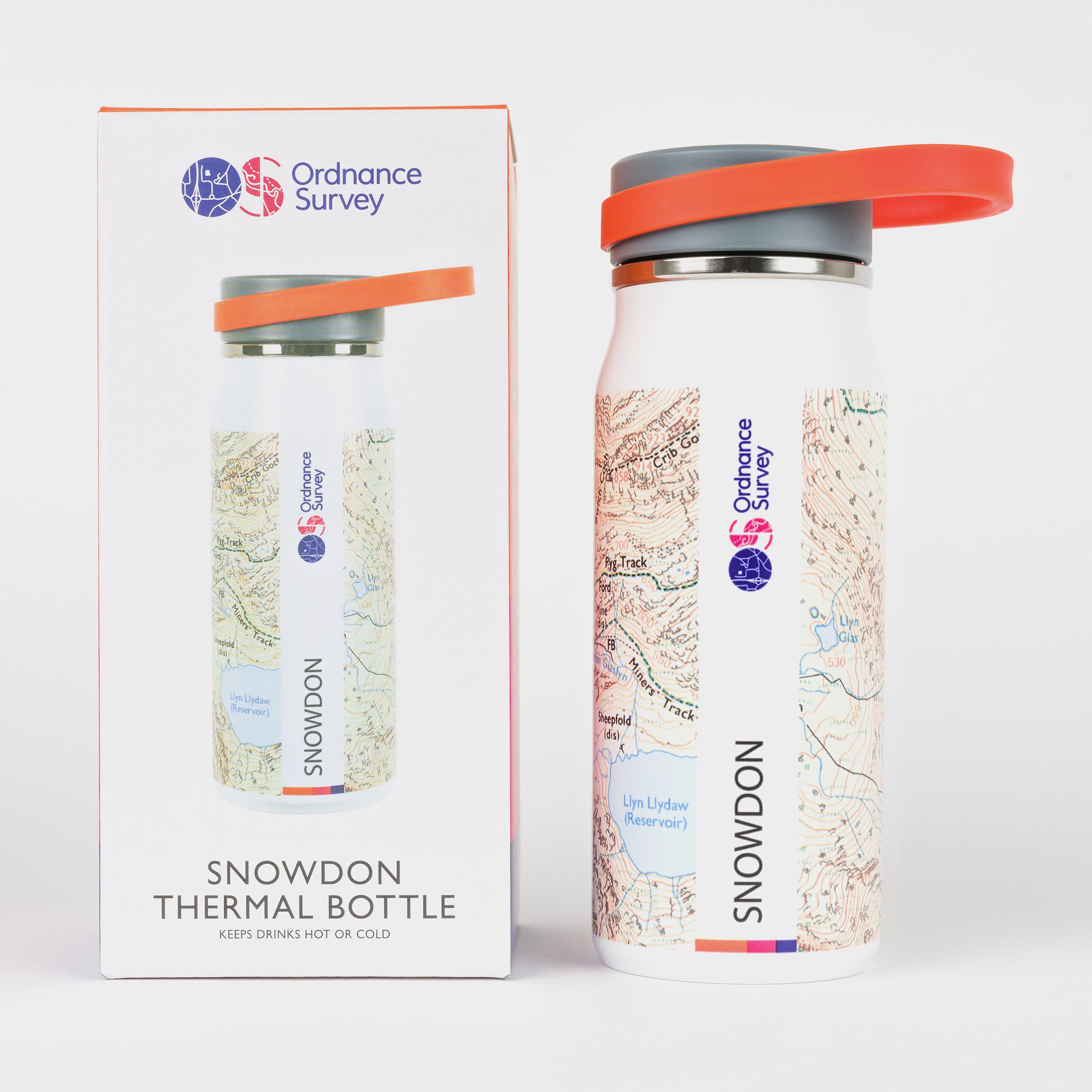 Image of Ordnance Survey Snowdon Thermal Bottle - White, White