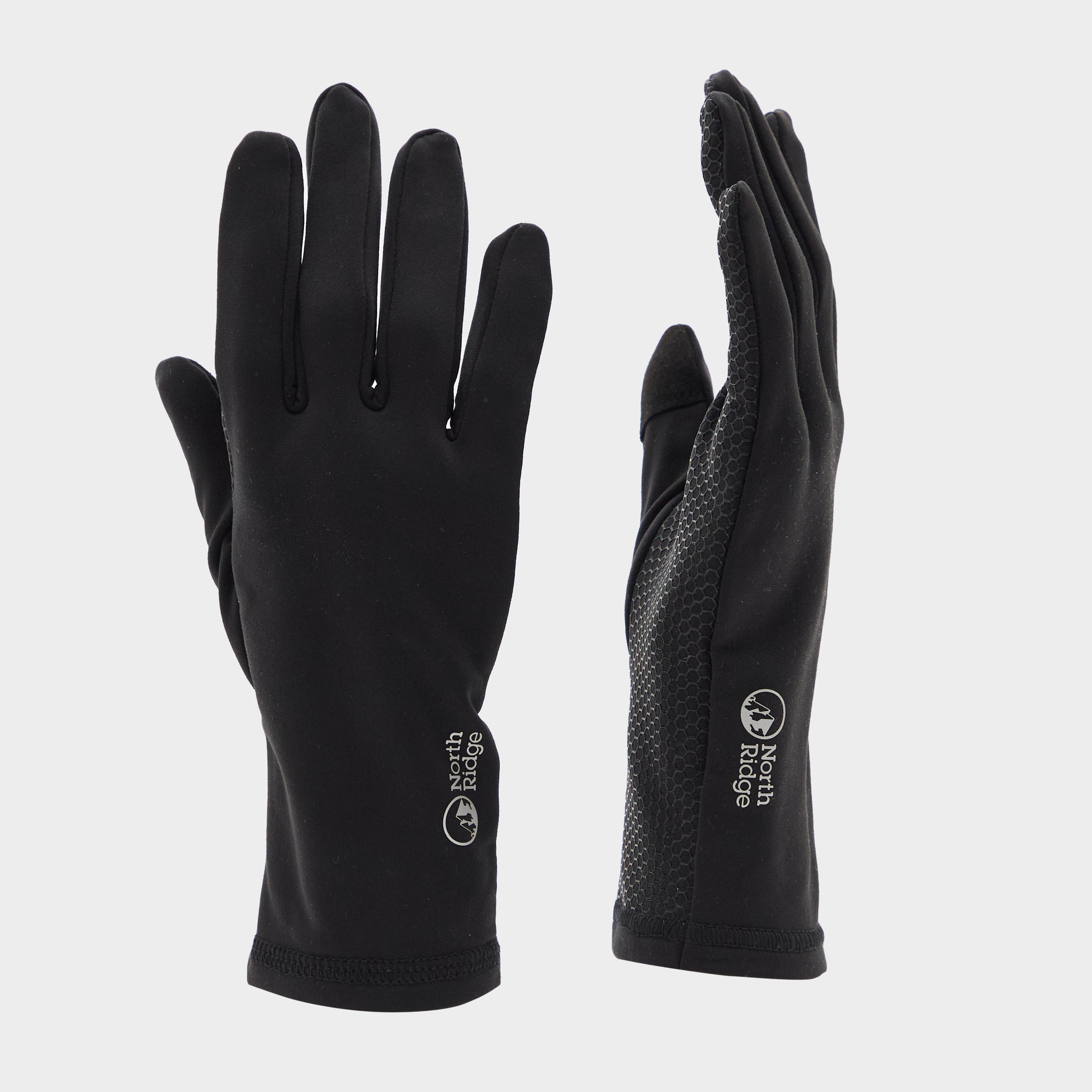 Image of North Ridge Unisex Gel Grip Stretch Gloves - Black, Black