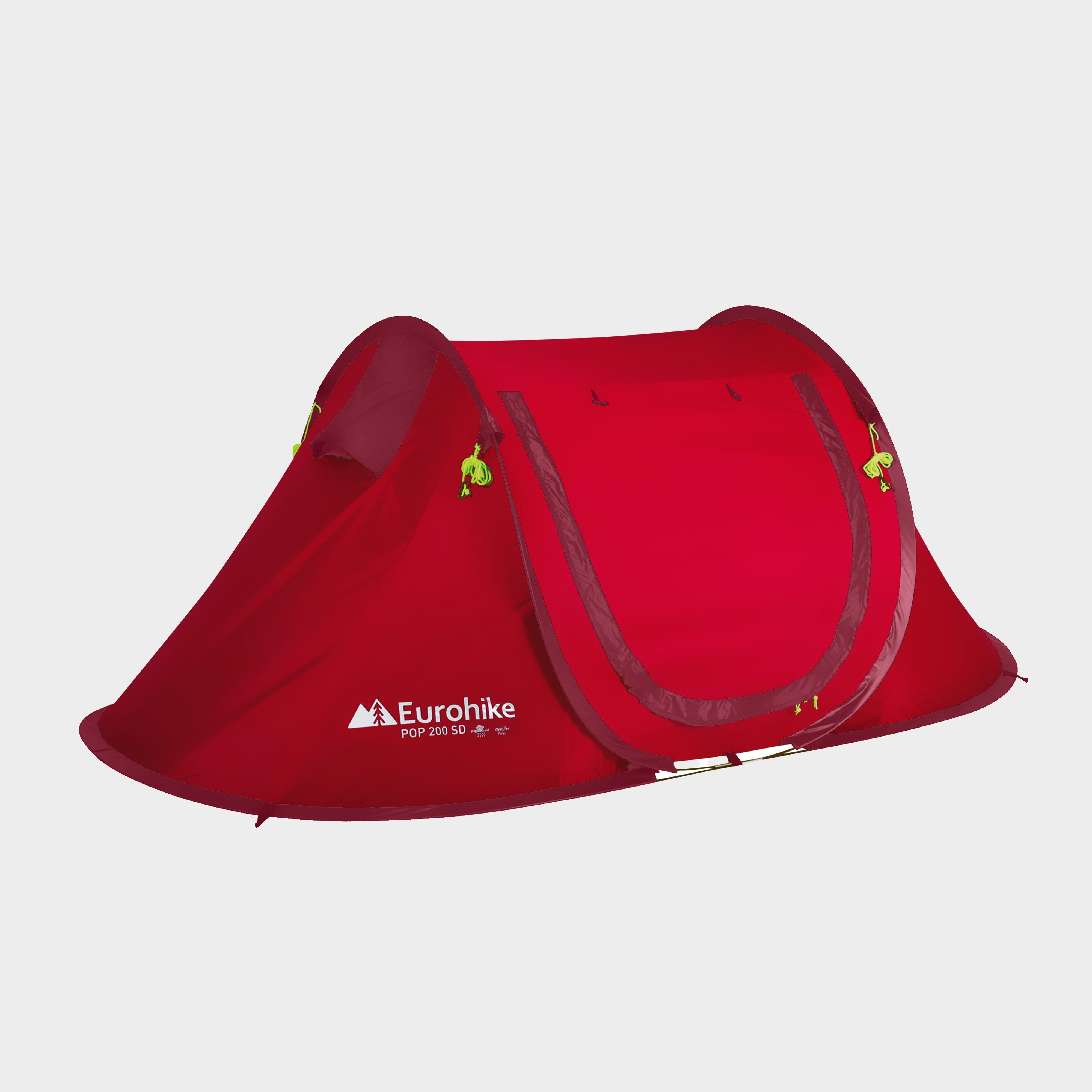 Image of Eurohike Pop 200 2 Person Tent - Red, Red