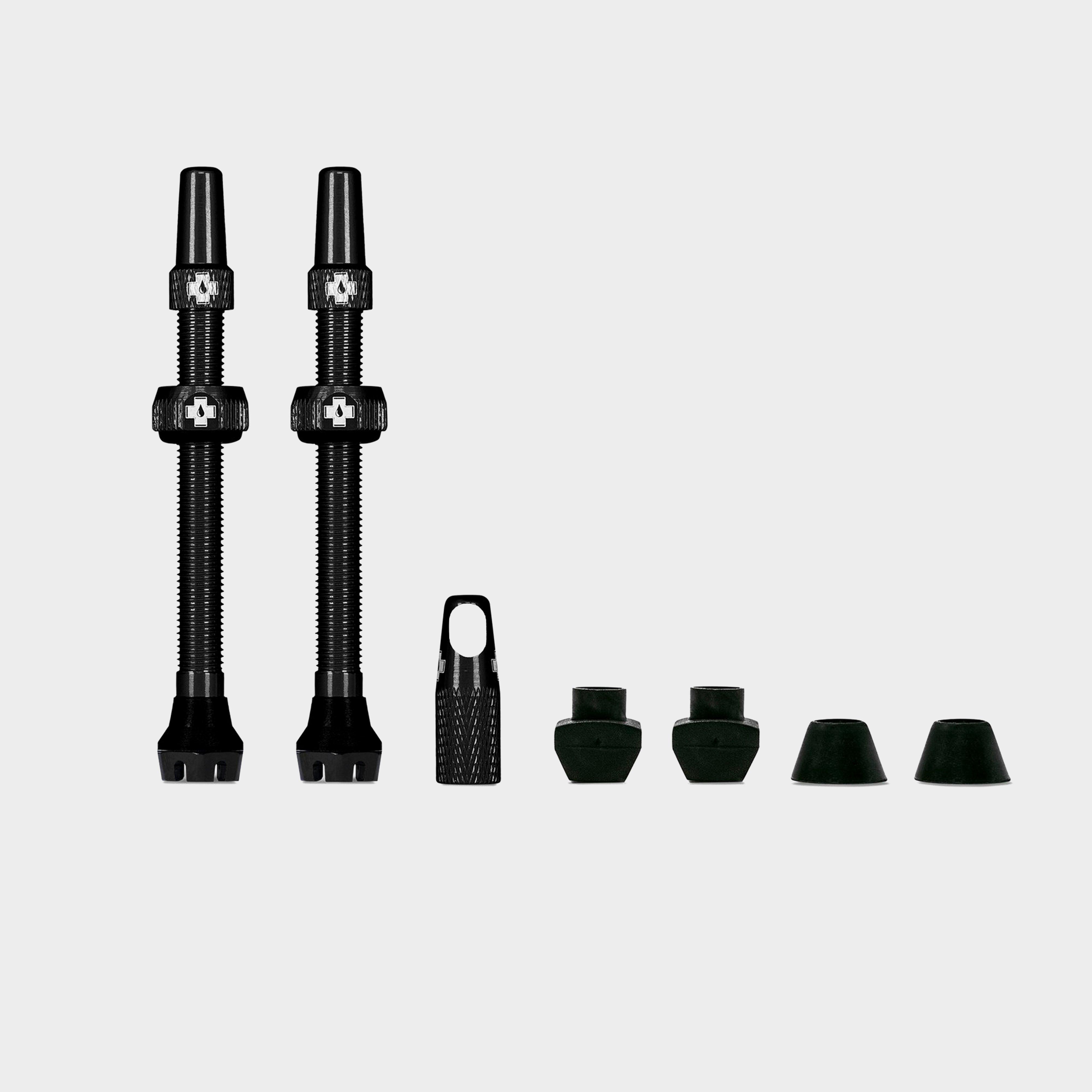 Image of Muc Off Tubeless Presta Valves 60Mm (Pair) - Black, Black