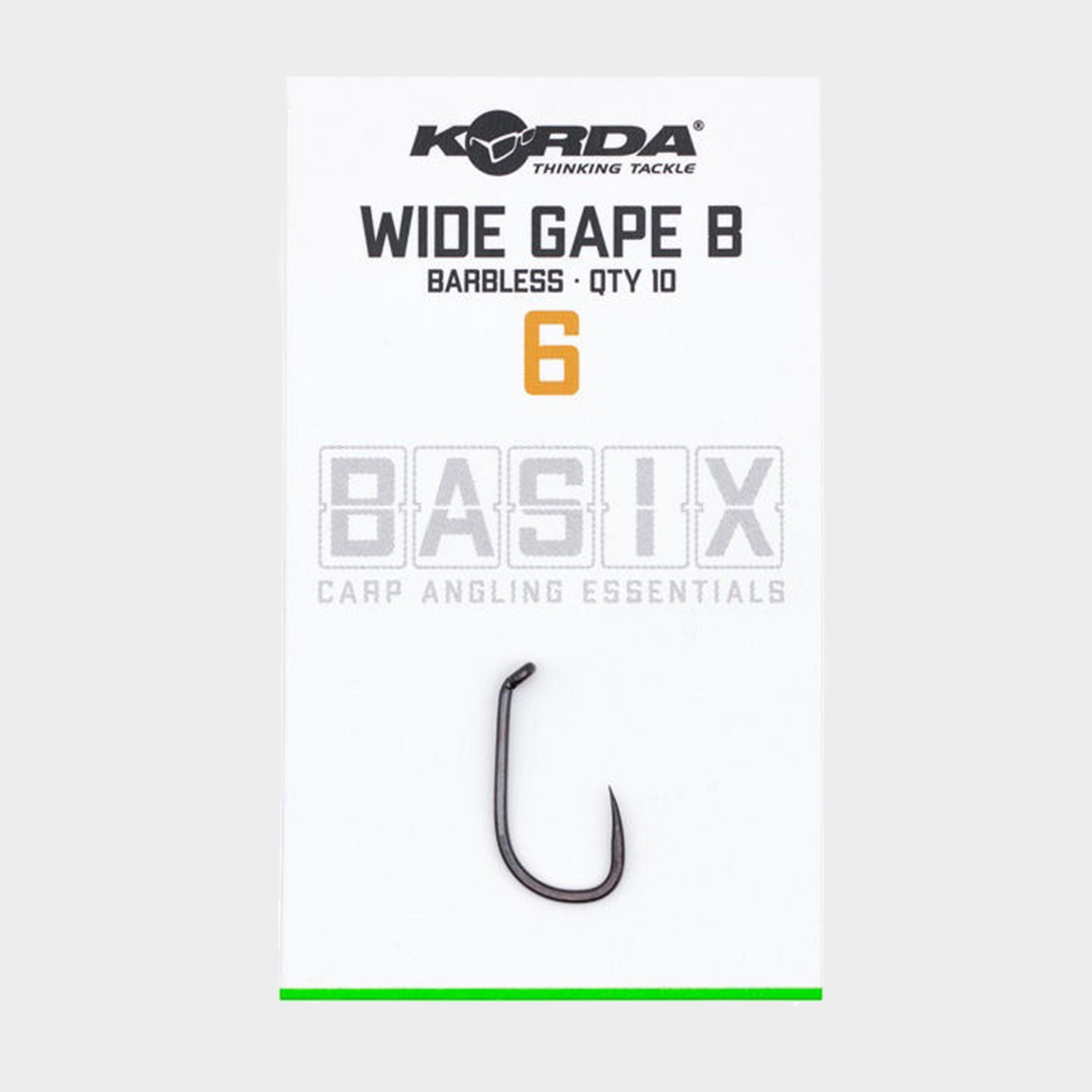 Image of Korda Basix Wide Gape Hook Barbless Size 6 - 6B, 6B