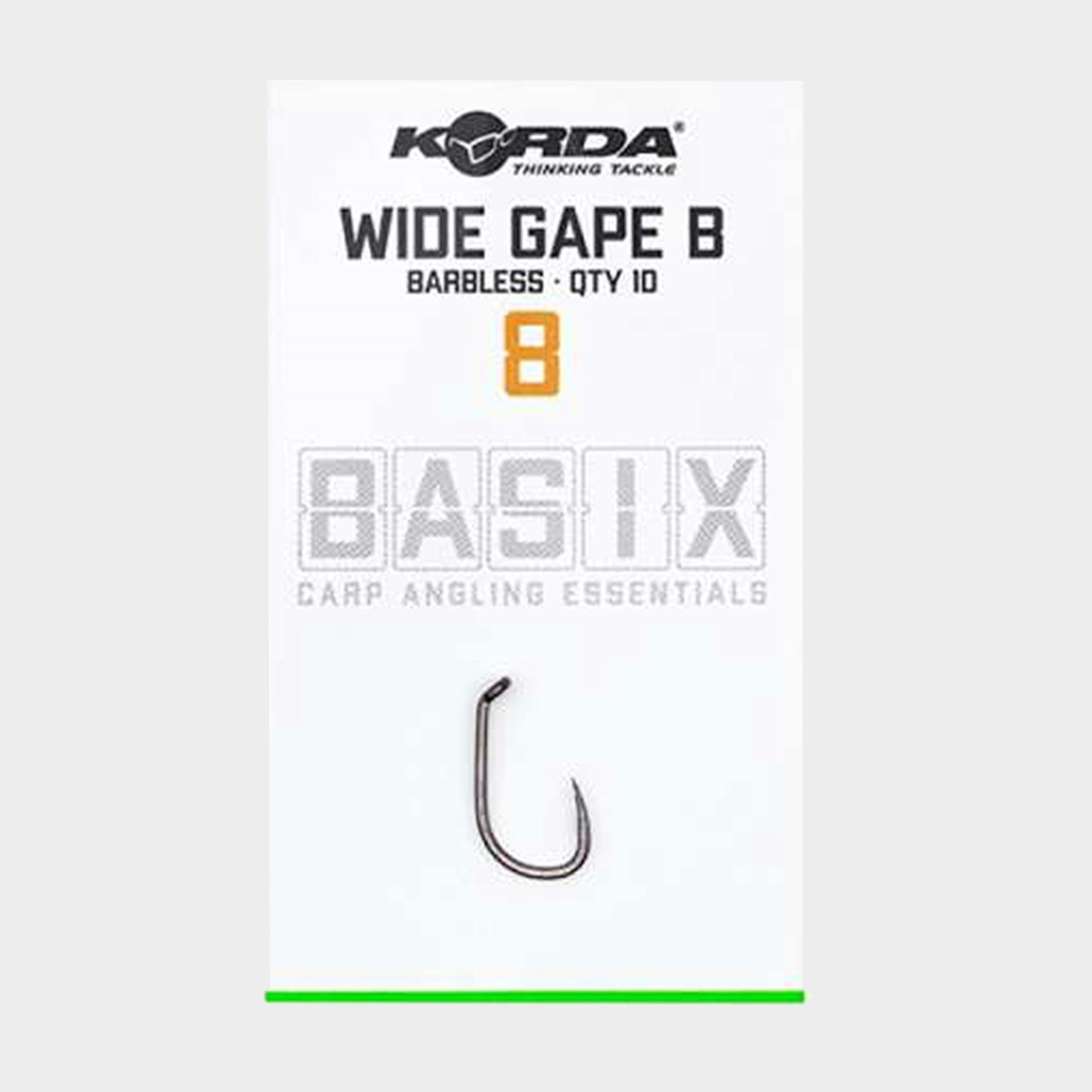 Image of Korda Basix Wide Gape Hook Barbless Size 8 - 8B, 8B
