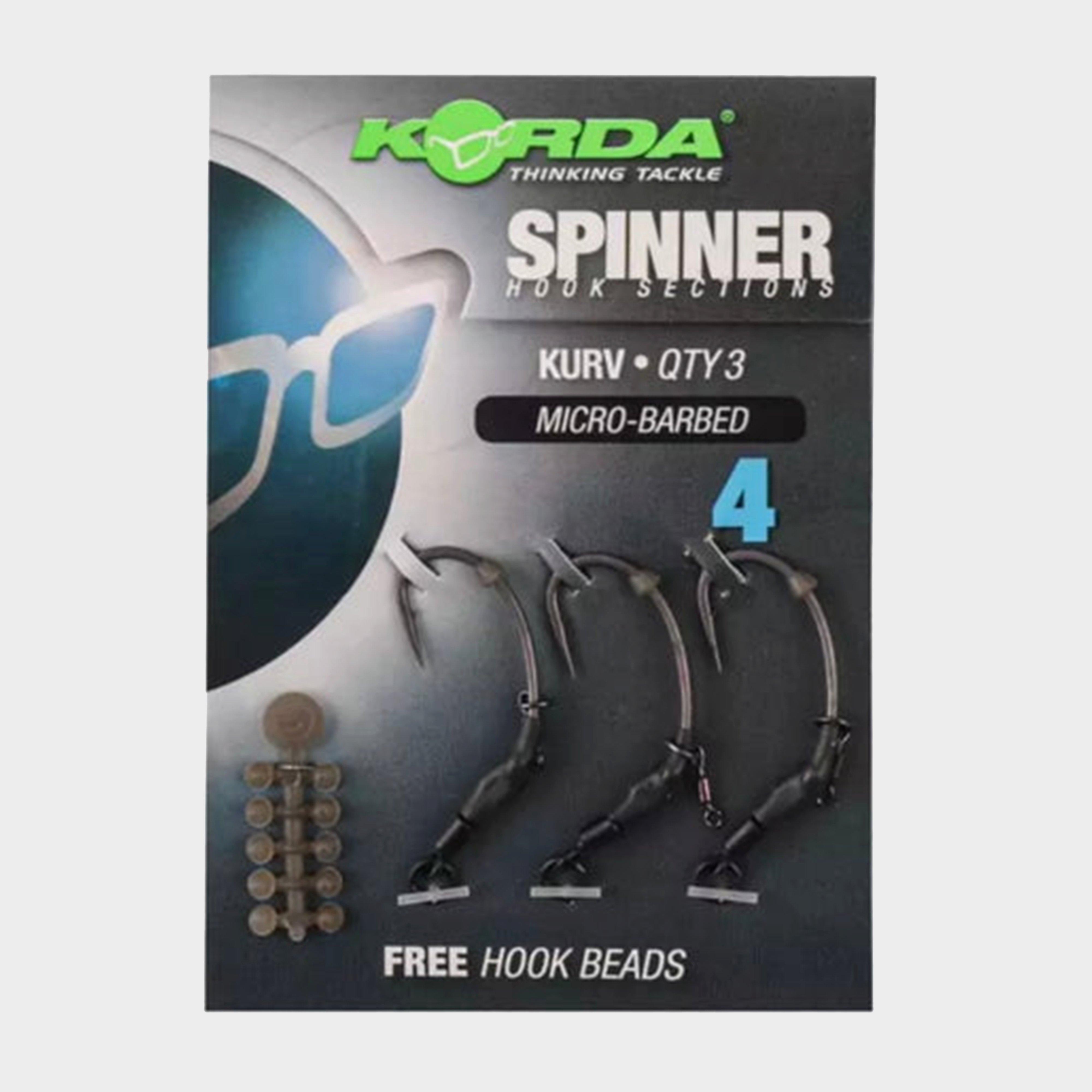 Image of Korda Spinner Hook Sections Kurv Barbless Size 4 (3 Pack) - 4B, 4B
