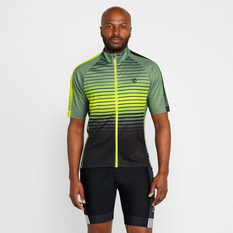 Millets Dare2b Men's Aep Virtuous Cycling Jersey - Green, Green