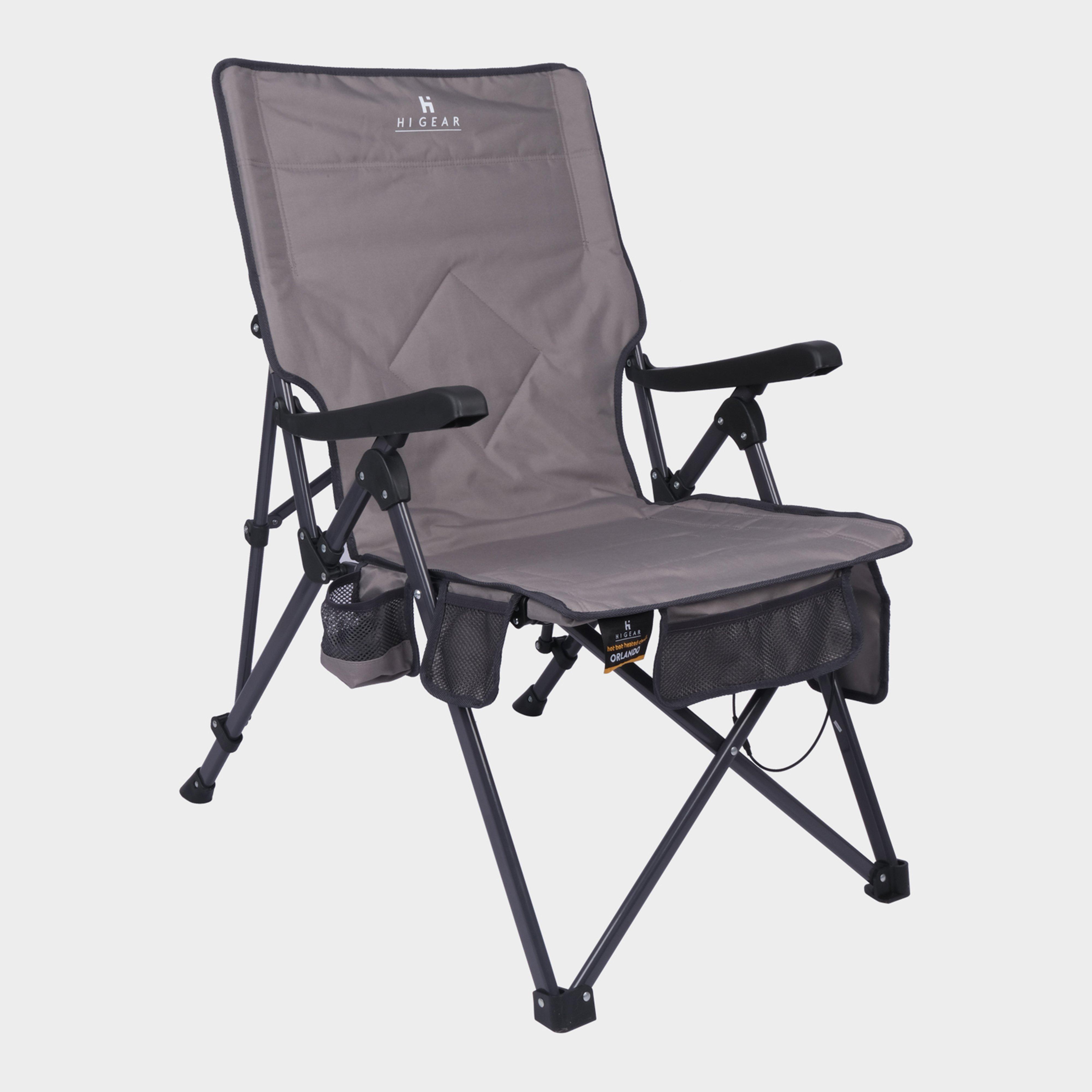 Image of Hi-Gear Orlando Heated Recliner Chair - Grey, Grey