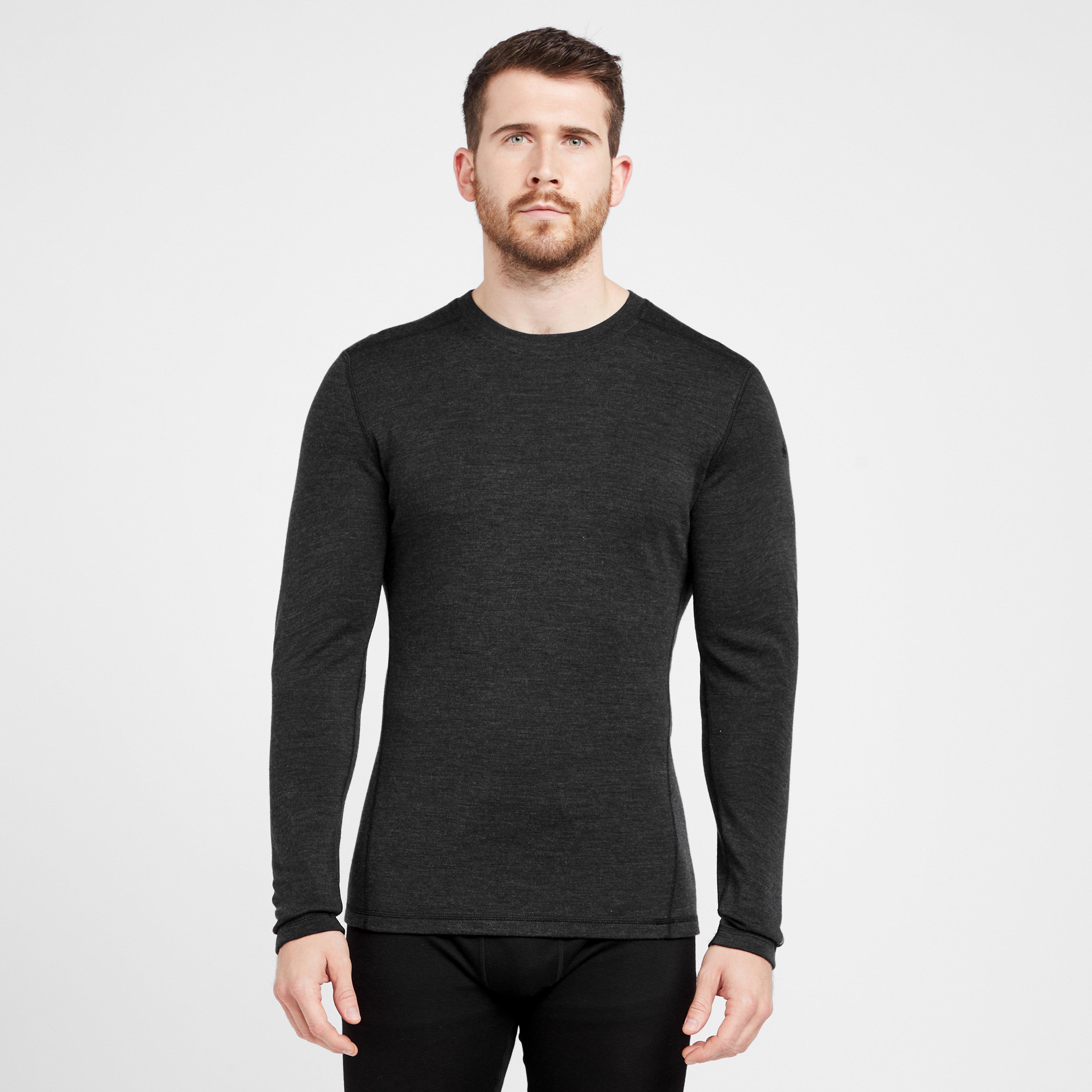 Men's Classic All-Season Merino Base Layer Top - Black, Black