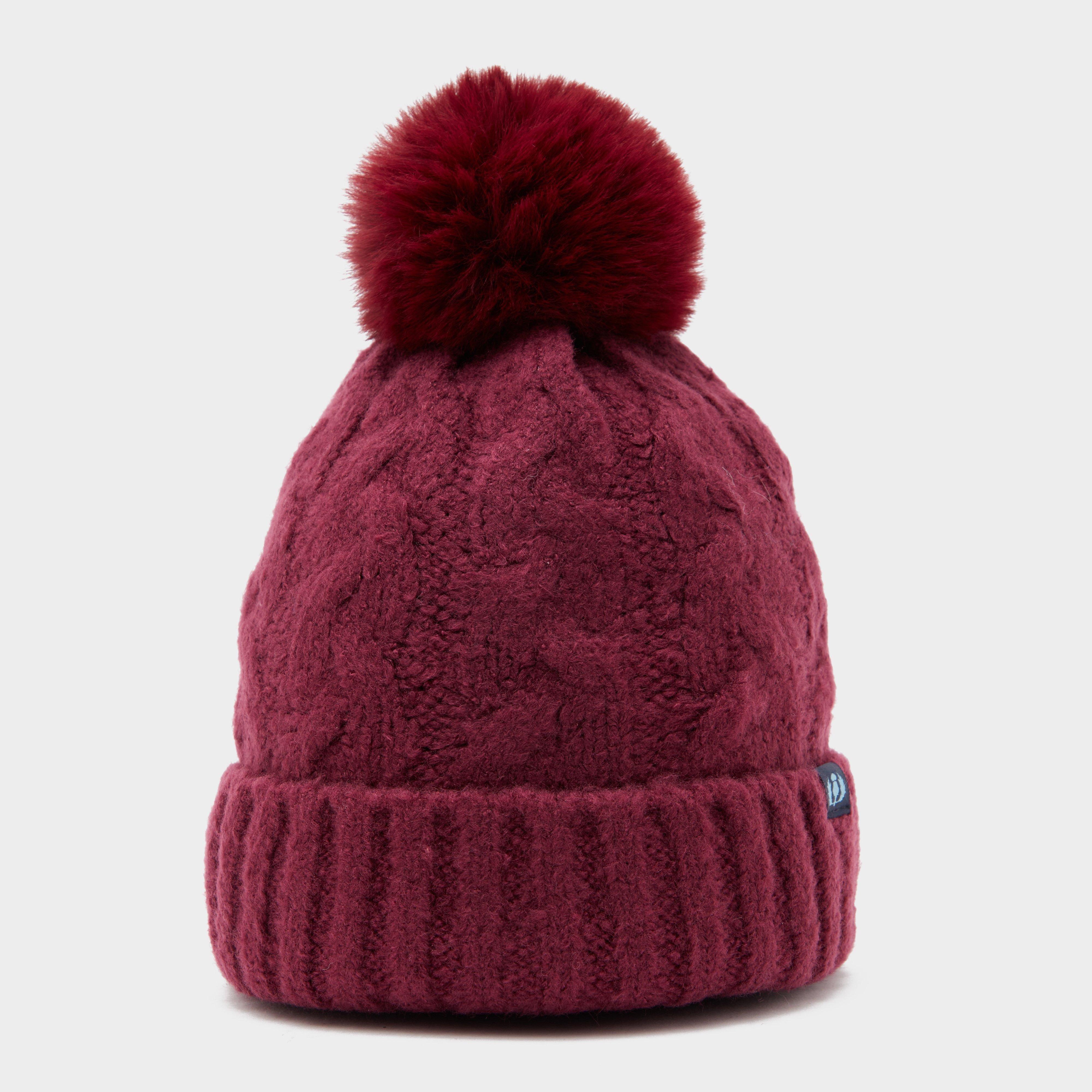 Image of Royal Scot Chunky Knit Bobble Hat Wine - Red, RED