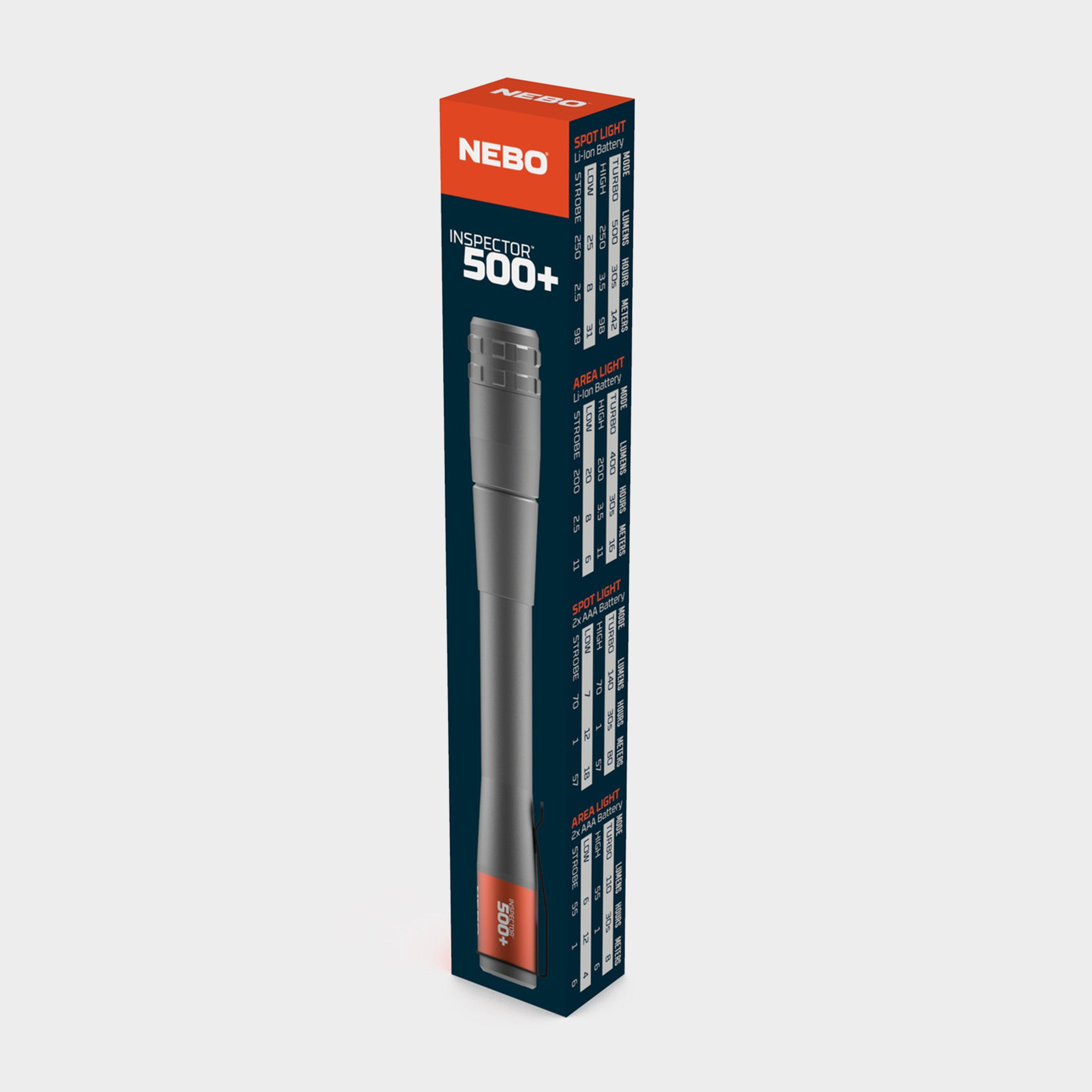 Image of Nebo Inspector 500+ Rechargeable Led Flashlight - Grey, Grey