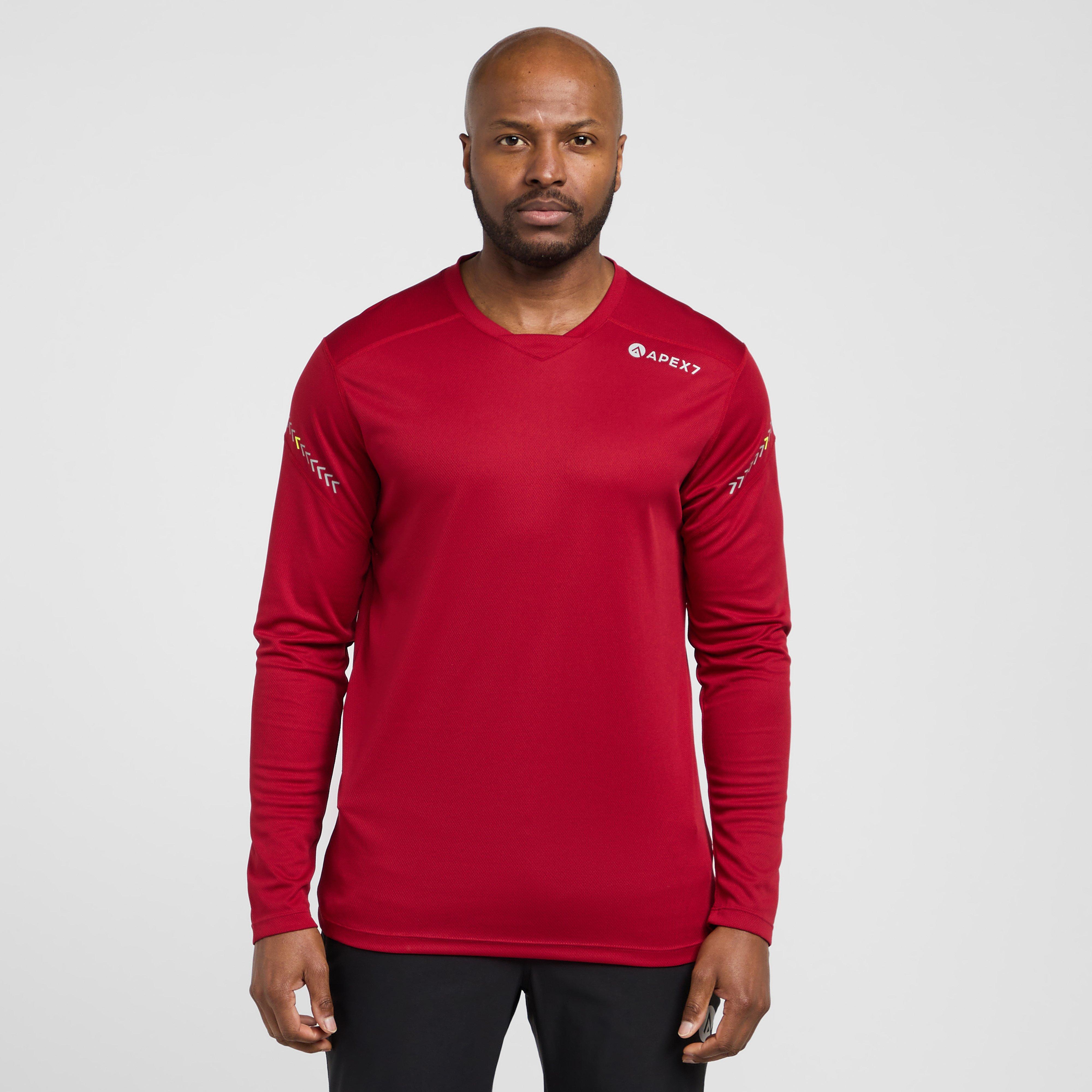 Apex7 Apex7 Lithium Long Sleeve Jersey - Red, Red