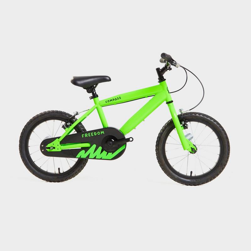 Millets Compass Freedom 16” Kids' Bike - Green, Green