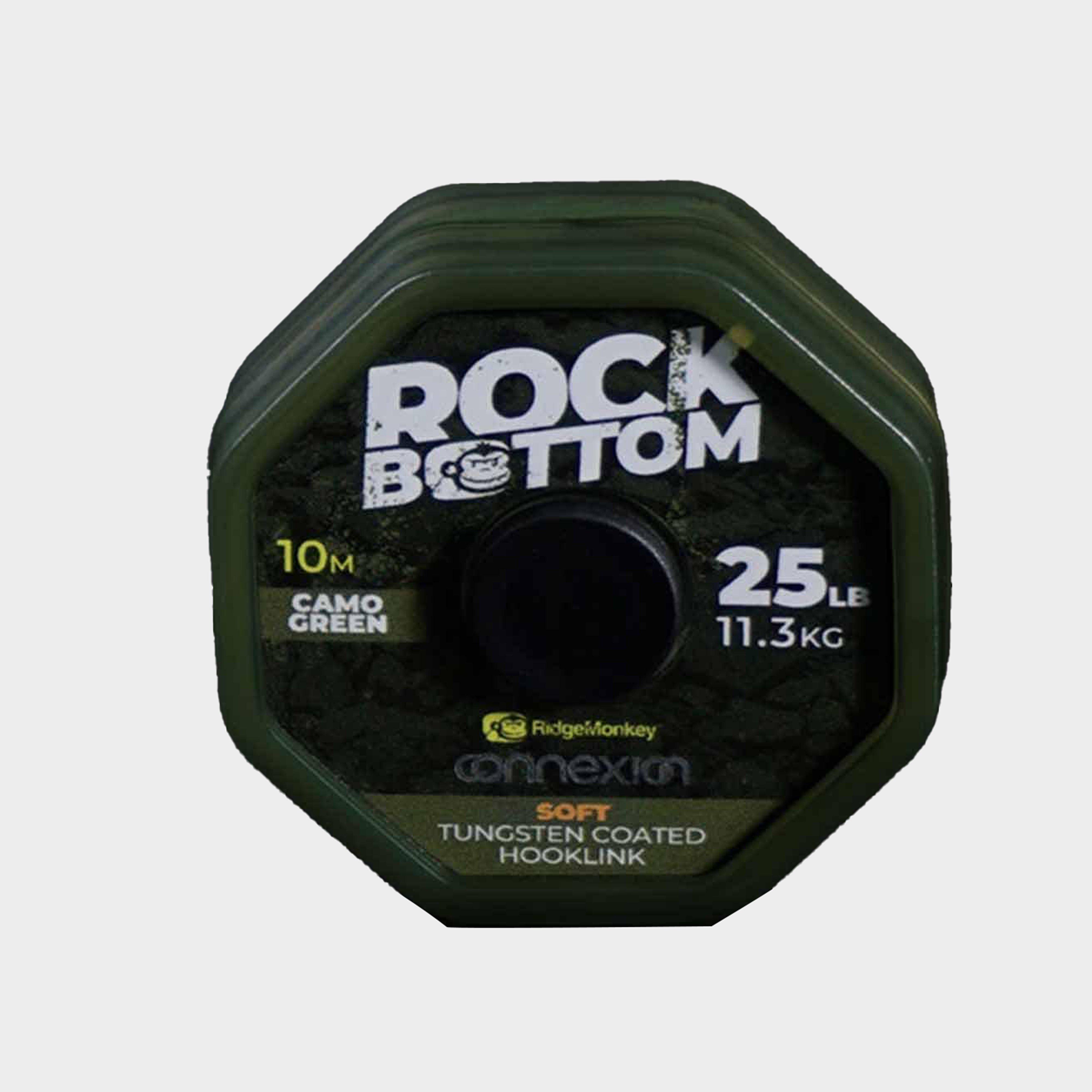Image of Ridgemonkey Rock Bottom Tungsten Soft Coated Hooklink Camo Green 25Lb - Mid Green, Mid Green