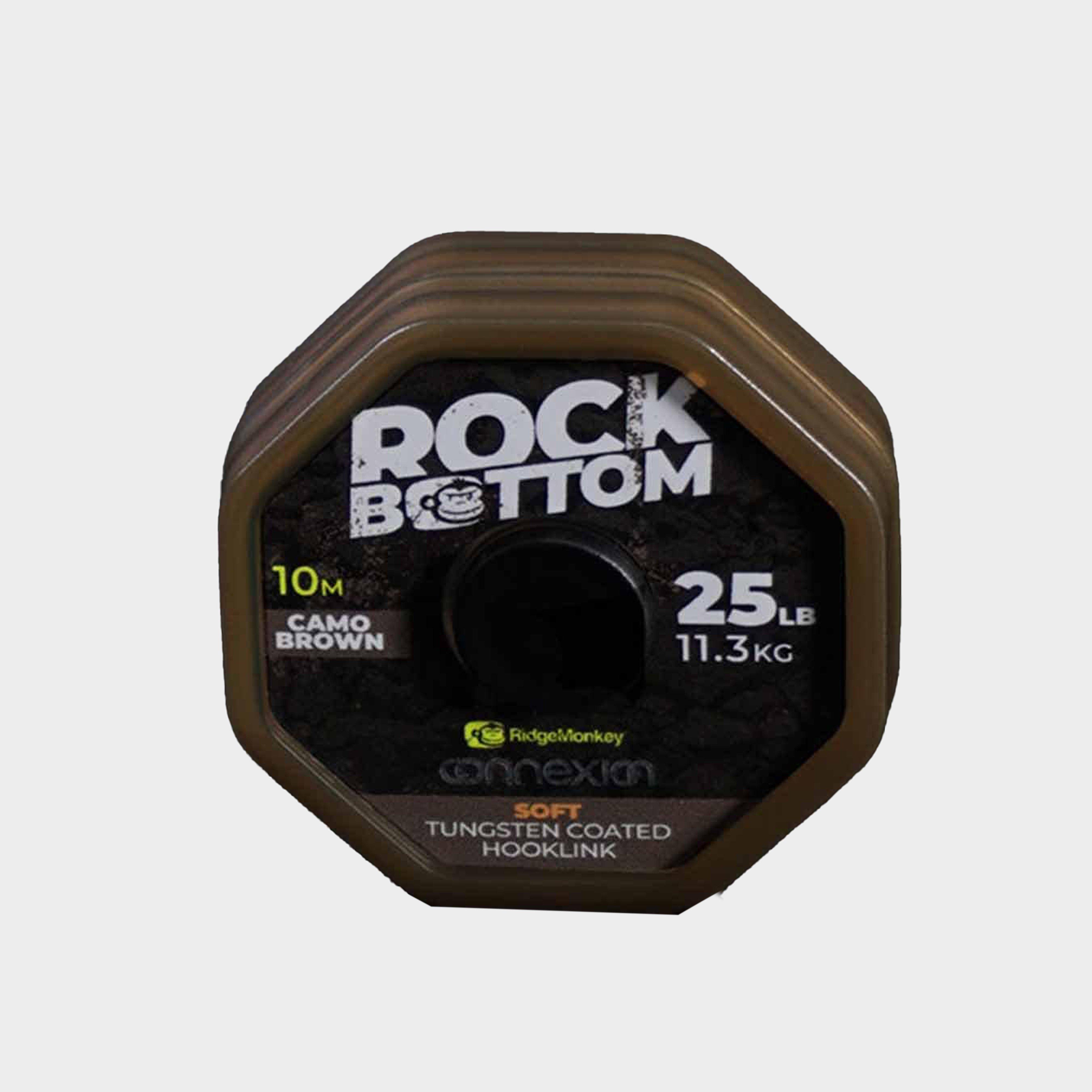 Image of Ridgemonkey Rock Bottom Tungsten Soft Coated Hooklink Camo Brown 25Lb, Brown
