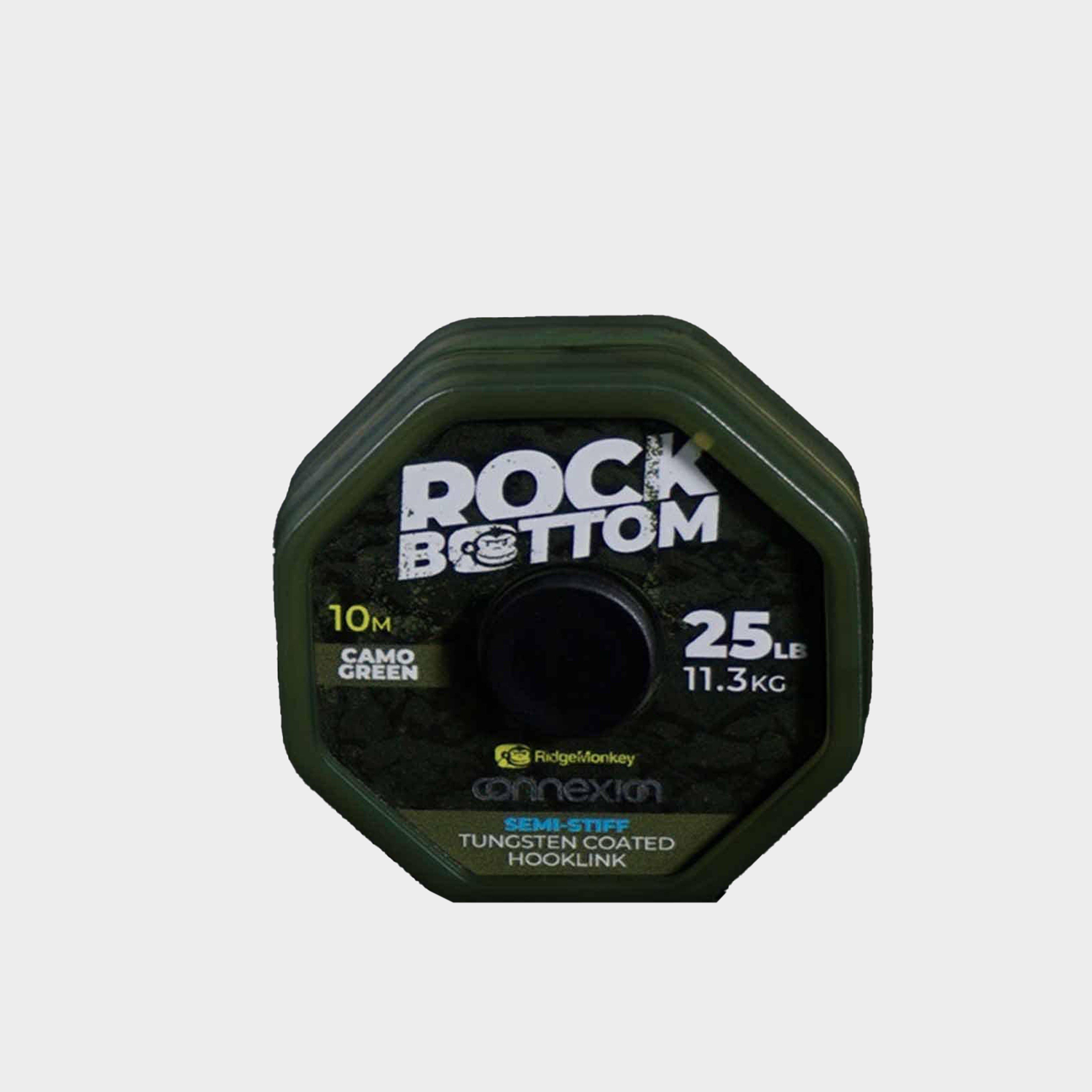 Image of Ridgemonkey Rock Bottom Tungsten Semi Stiff Coated Hooklink Camo Brown 25Lb, Brown