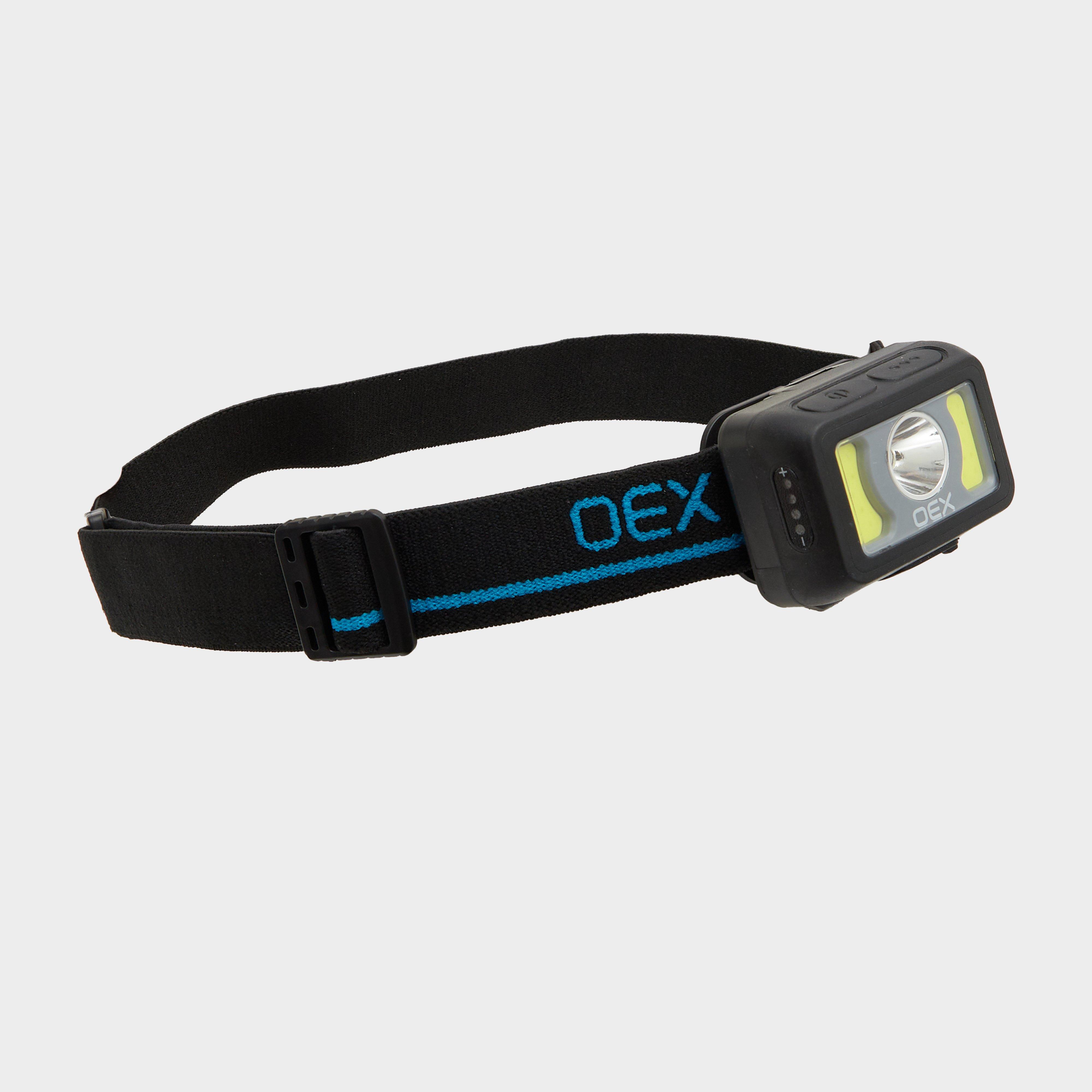 Image of Oex 500L Rechargeable Head Torch - Black, Black