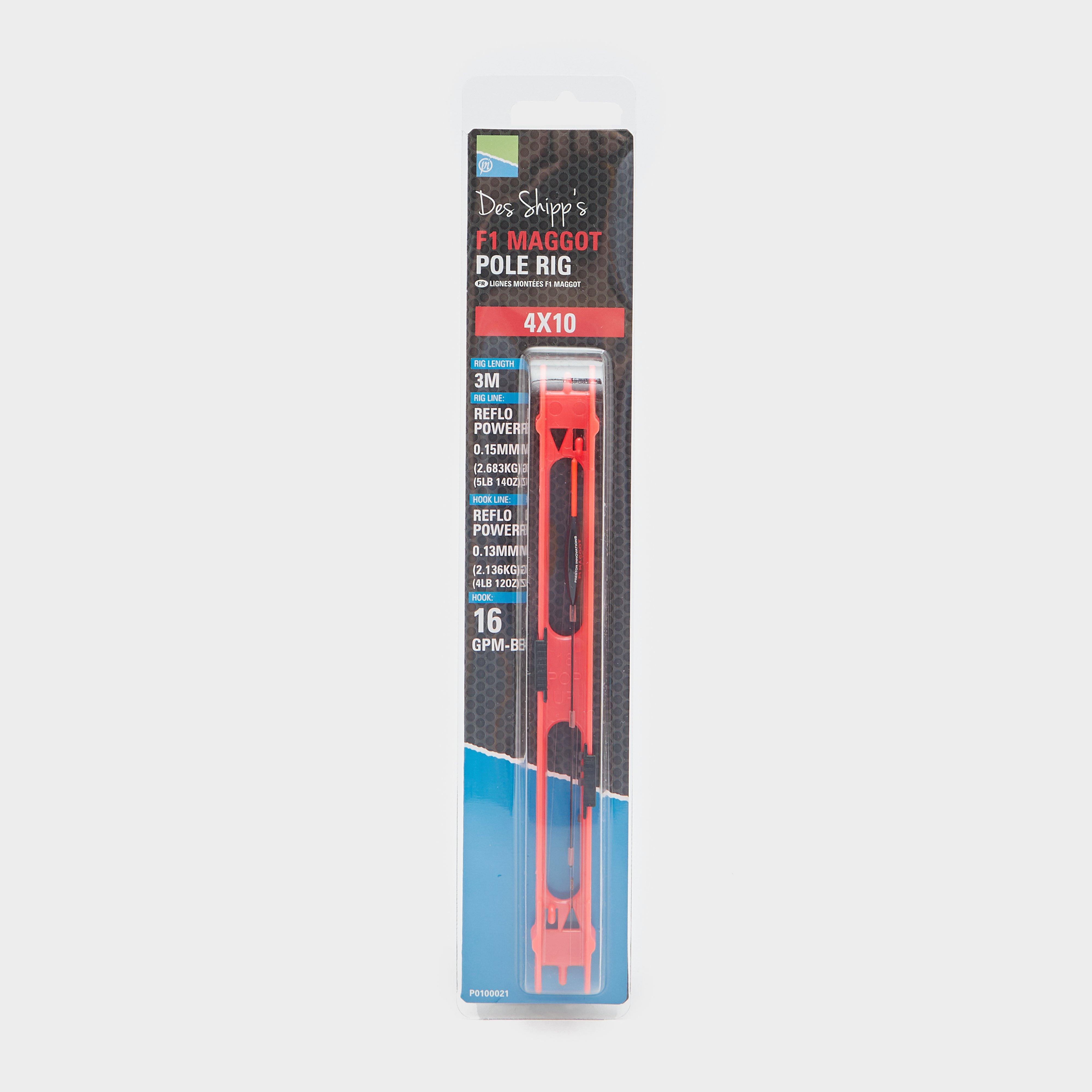 Image of Preston Innovation 4X10 F1 Maggot Pole Rig - Red, Red