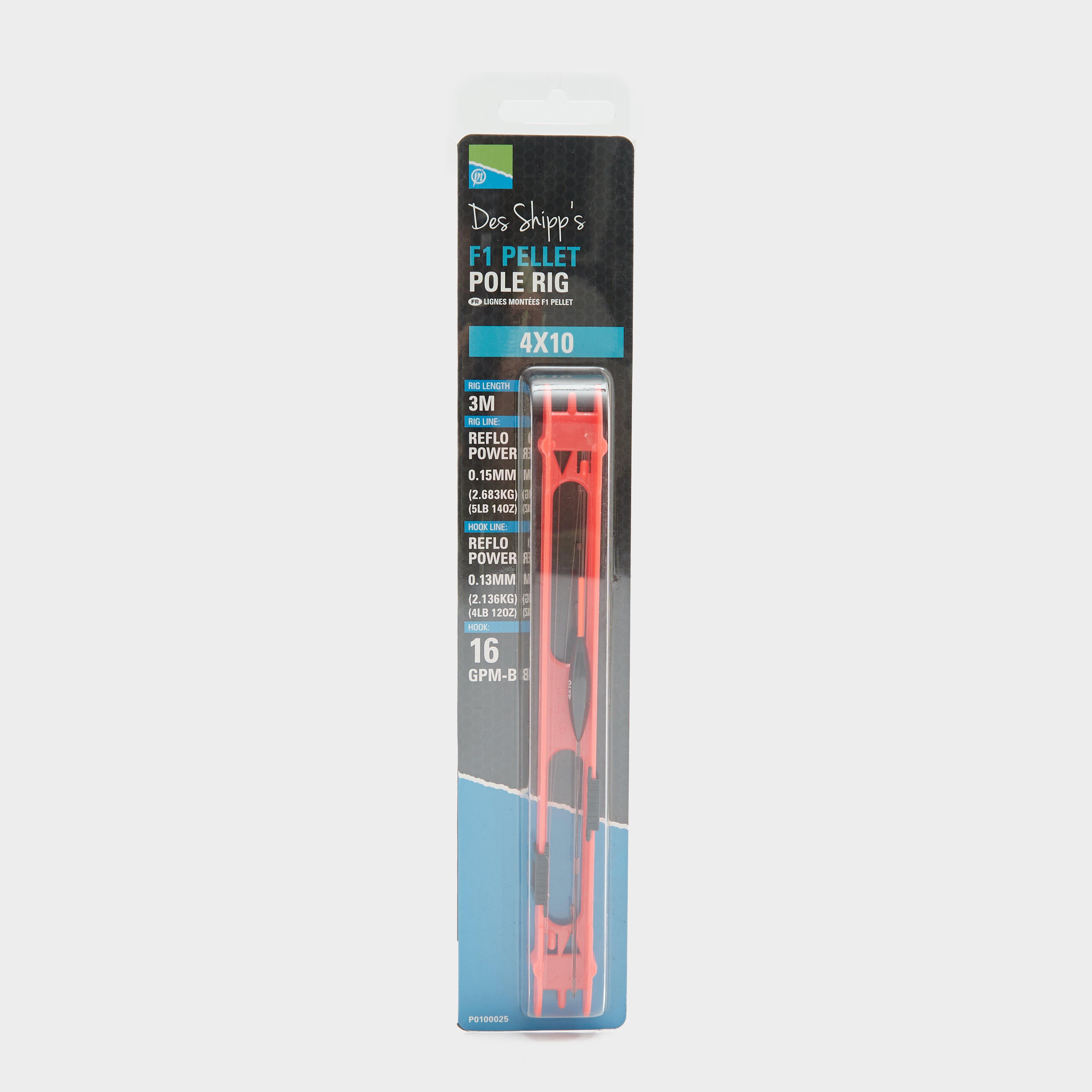 Image of Preston Innovation 4X10 F1 Pellet Pole Rig - Red, Red