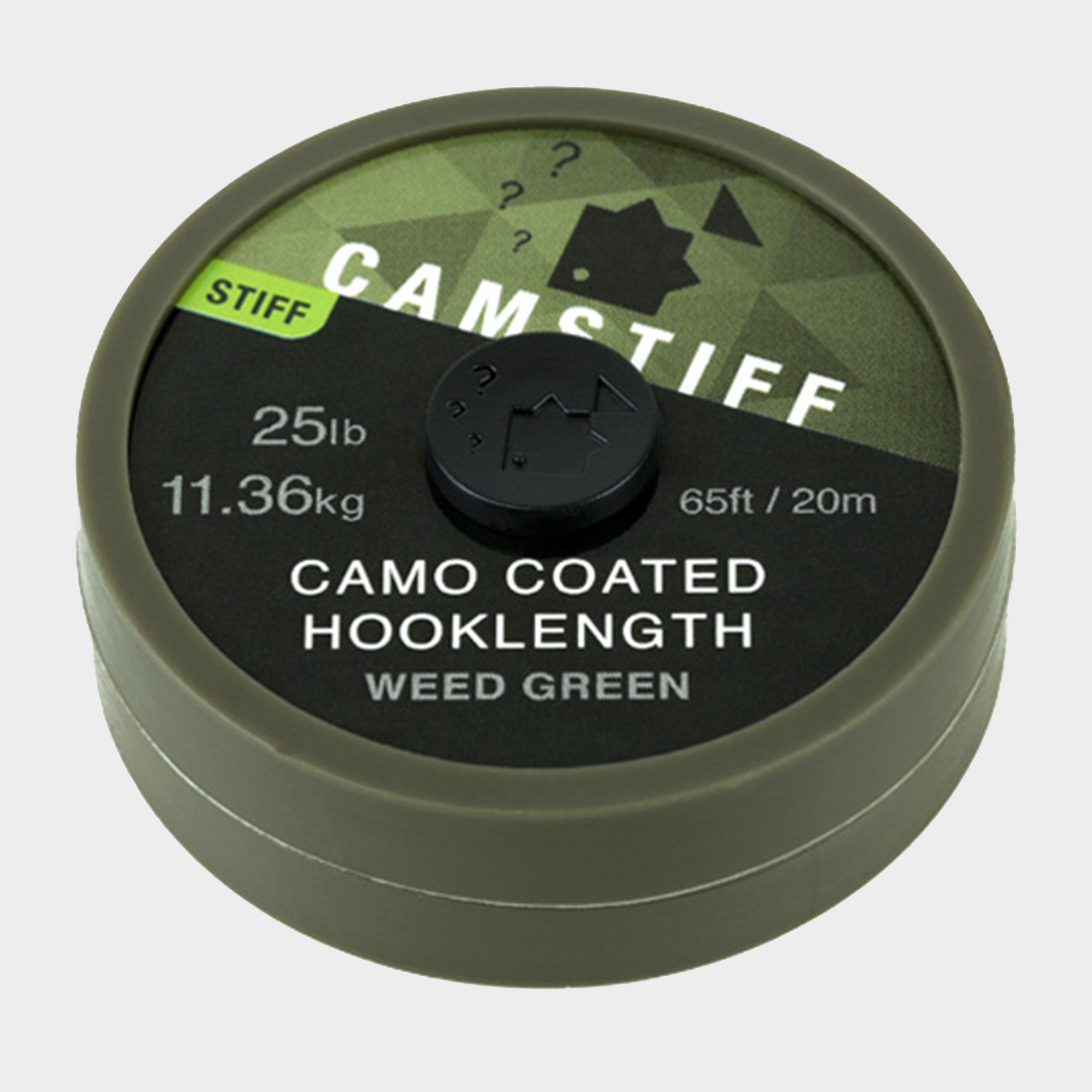 Image of Thinking Angler Camstiff Camo Coated Hooklength Weed Green 25Lb, Green