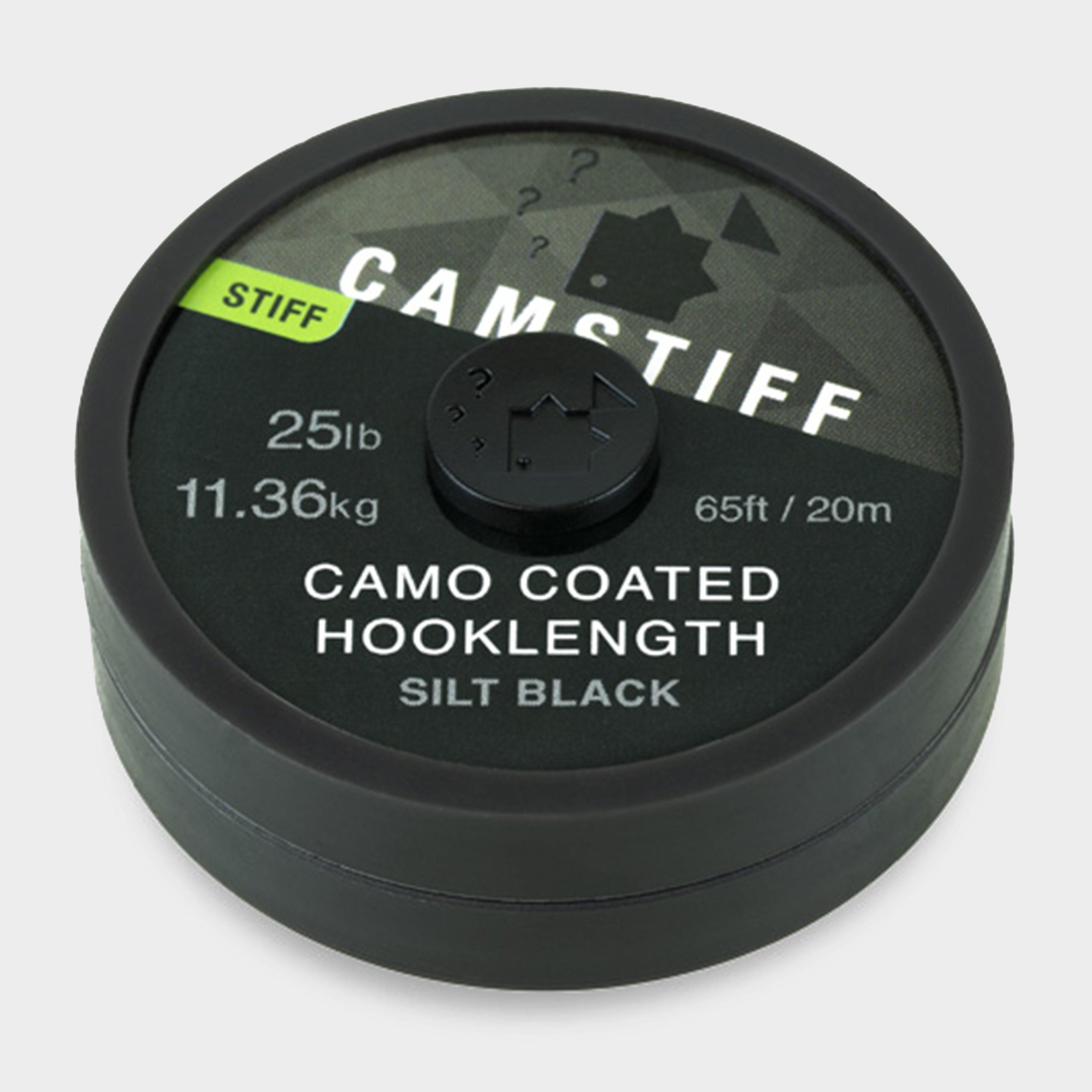 Image of Thinking Angler Camstiff Camo Coated Hooklength Silt Black 25Lb, Black