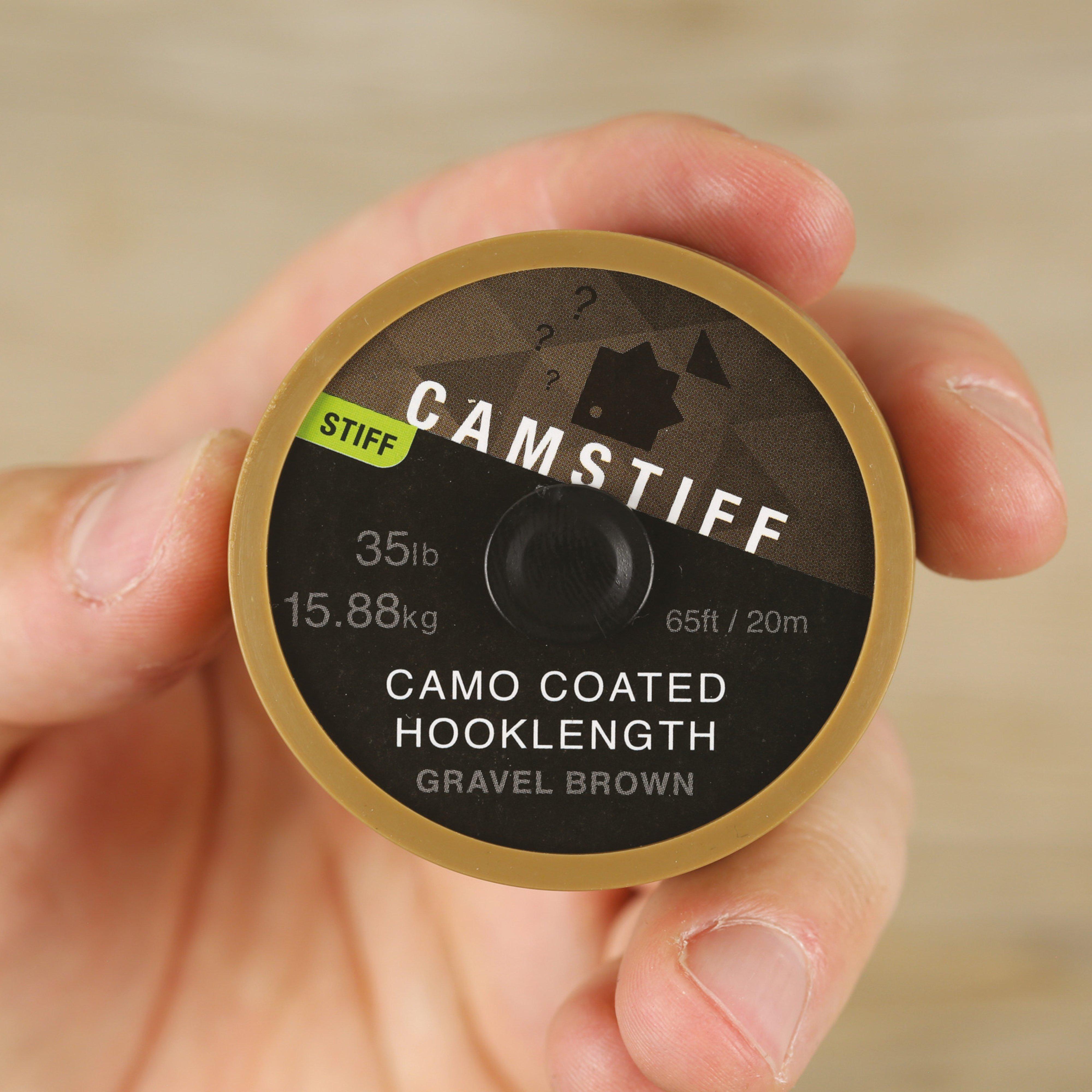 Image of Thinking Angler Camstiff Hooklength Camo Gravel Brown 35Lb, Brown